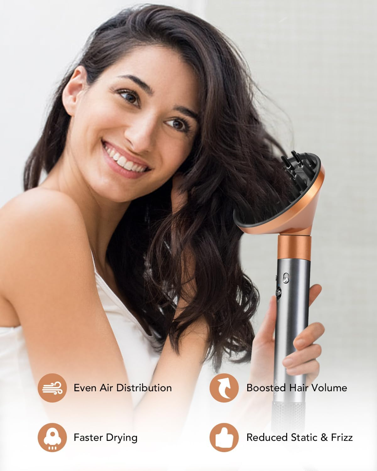 TOSAGE Upgraded Diffuser for Dyson Airwrap Styler, Hair Dryer Diffuser Nozzle Attachment for Dyson for Airwrap HS05 HS03 HS01 image number 6