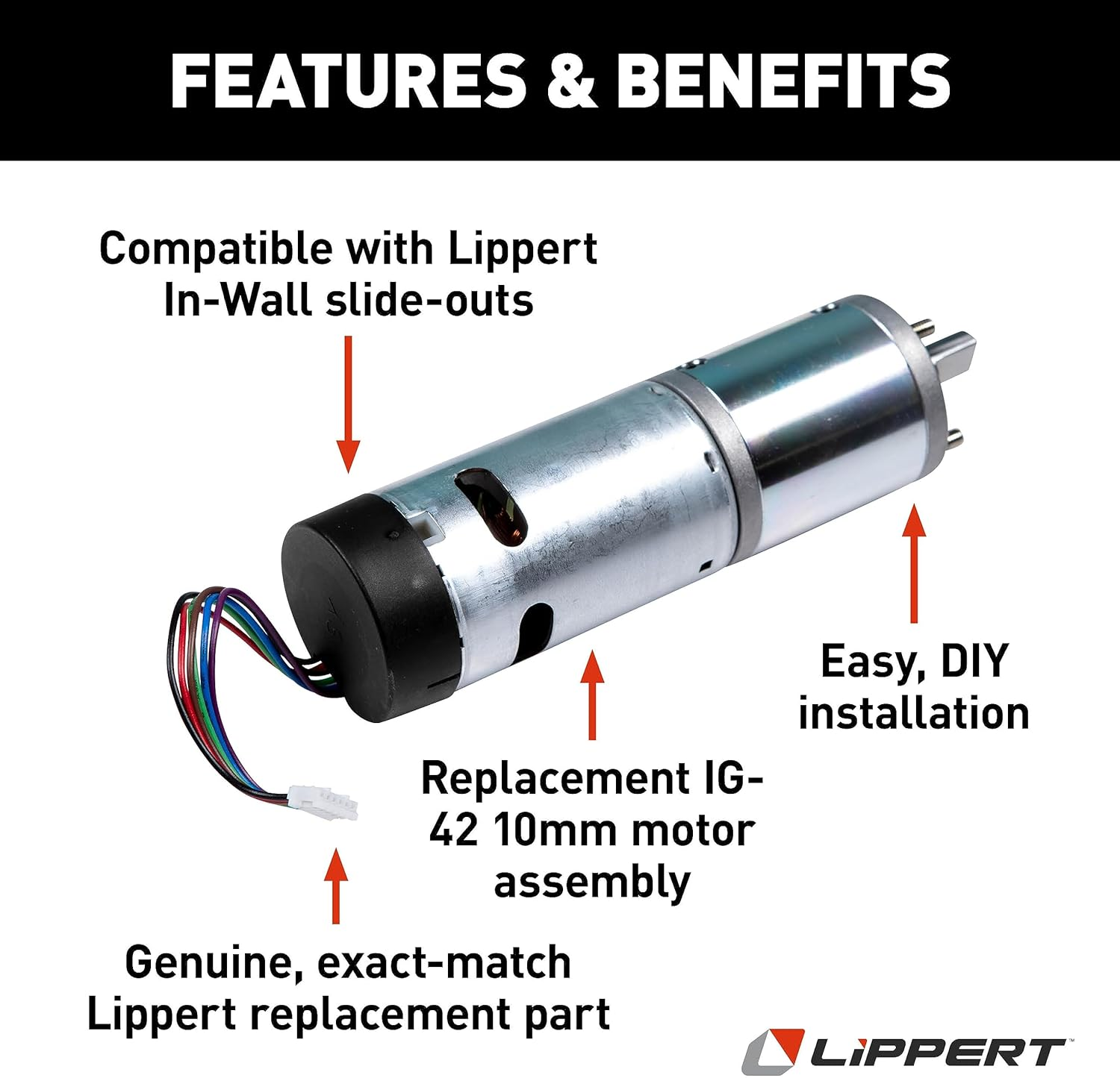 Lippert 236575 RV In-Wall Slide-Out Motor image number 5