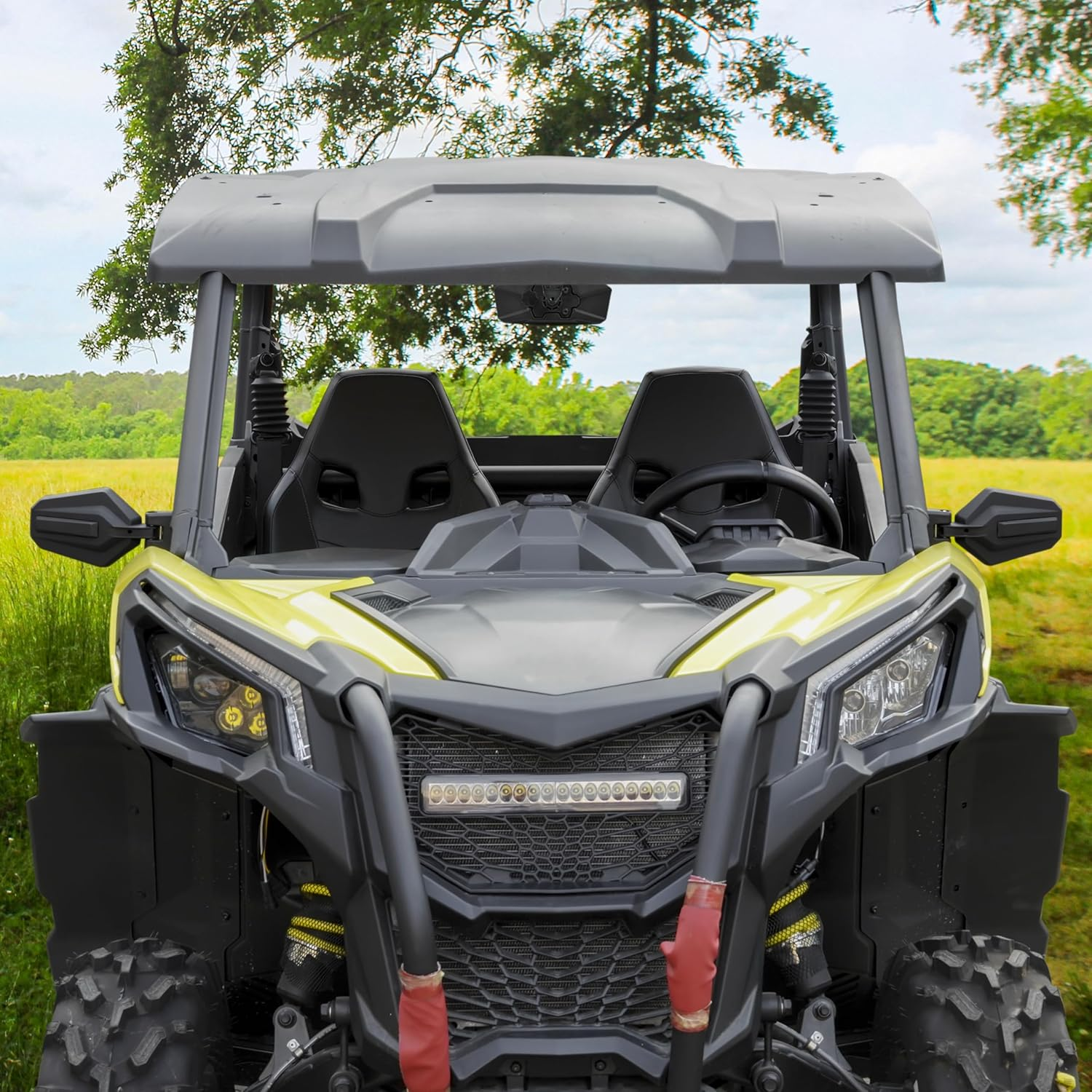 SAUTVS Adjustable Folding Side Rear View Mirrors for Can Am Maverick Trail Sport Commander, Premium Side Mirrors for Can-Am Maverick Trail Sport Commander 2018-2025 Accessories(2Pcs, 715003639) - Center Mirrors For Trail / Sport / Commander image number 7