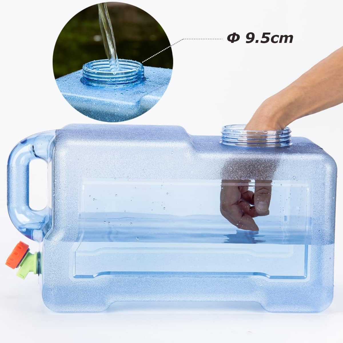 Water Storage Containers, Camping Water Container, Portable Large Water Tank with Faucet for Outdoor Camping Picnic Hiking Car Driving Home Emergency Water Storage (1.3 Gallons (5L)) image number 2