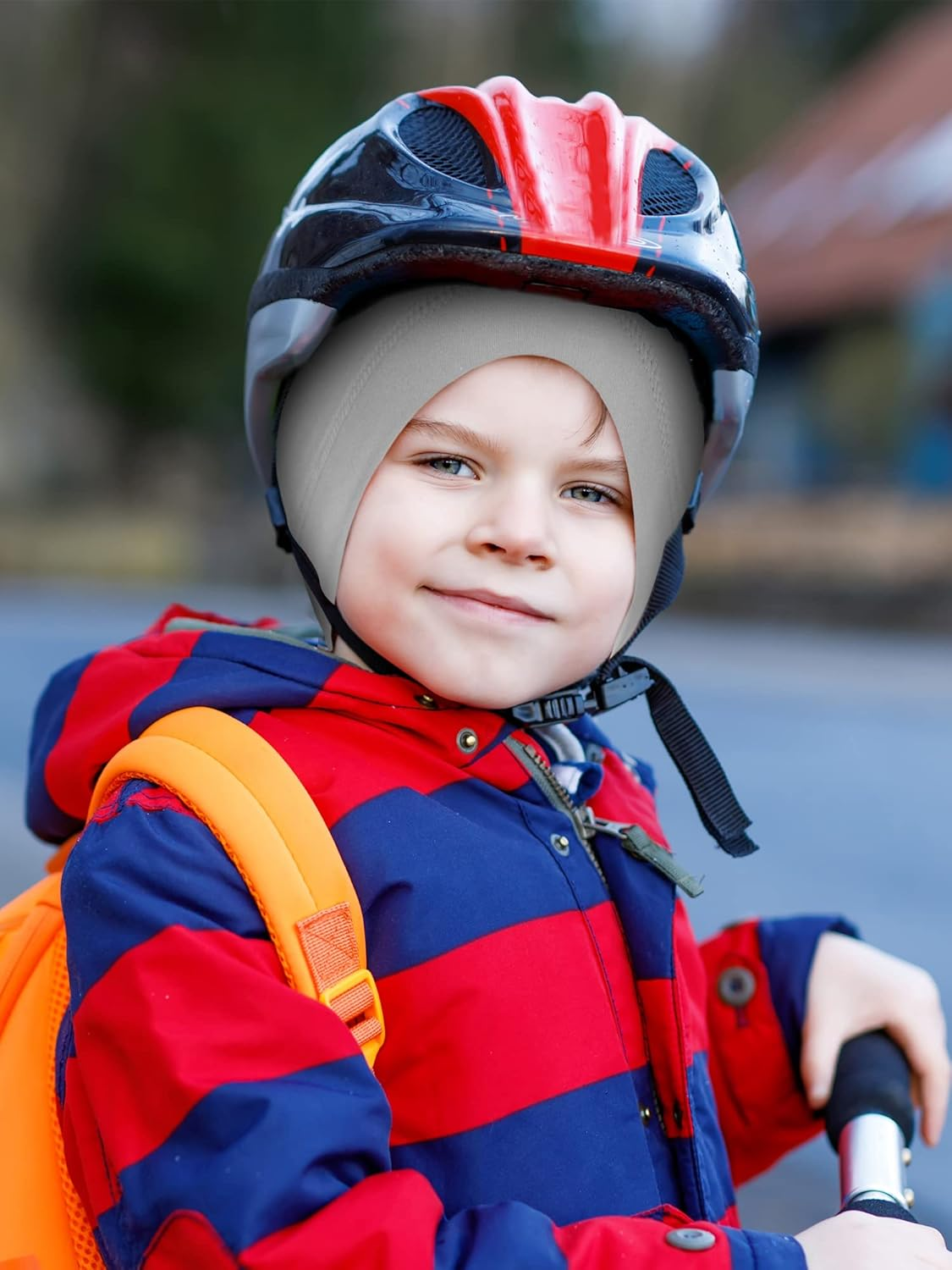 Boao 6 Pieces Helmet Liner Skull Caps Sweat Wicking Cap Running Hats Cycling Skull Caps for Men and Women - Black, Grey image number 7