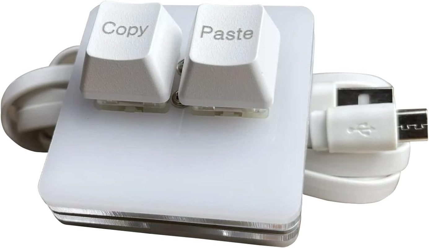 Newhui OSU Keypad 2-Key Red Axis Gaming USB Keyboard,Nono Hotswap Mechanical Keyboard,Copy and Paste Mini Mechanica RGB Keypad for Macros and Rhythm Games.&hellip; - Black image number 5