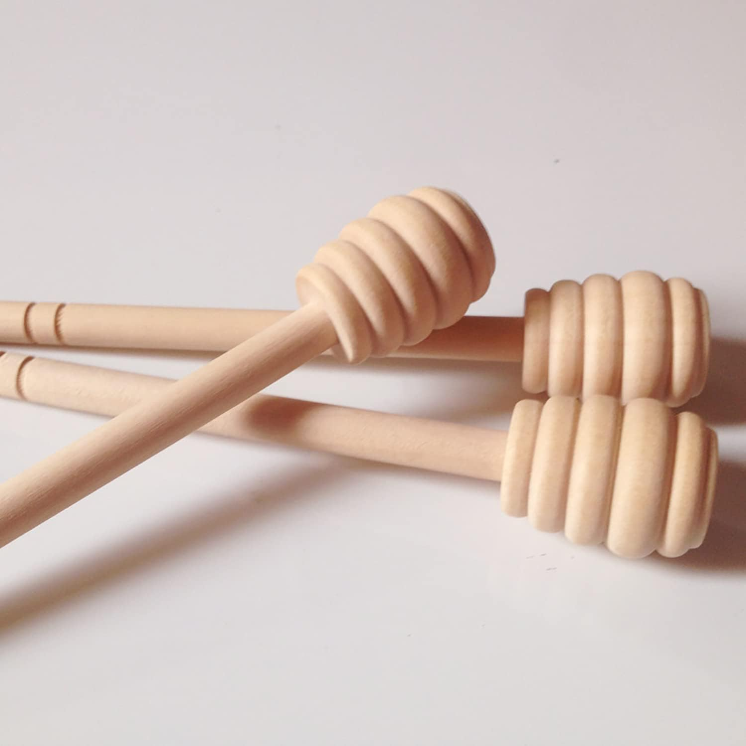 Wooden Honey Mixing Stirrer 6 Pcs 6 Inch Mini Honey Dipper Sticks Honey Comb Stick Honey Spoon Collecting Dispensing Drizzling Jam