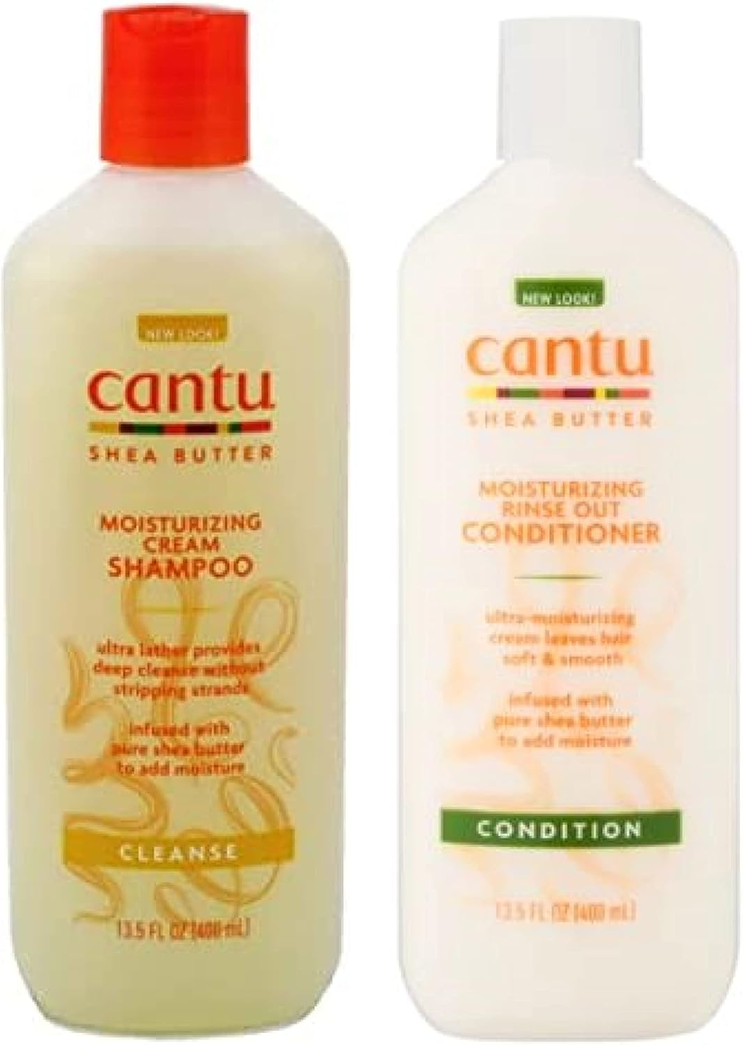 Cantu Moisturising Cream Shampoo & Moisturising Rinse Out Conditioner