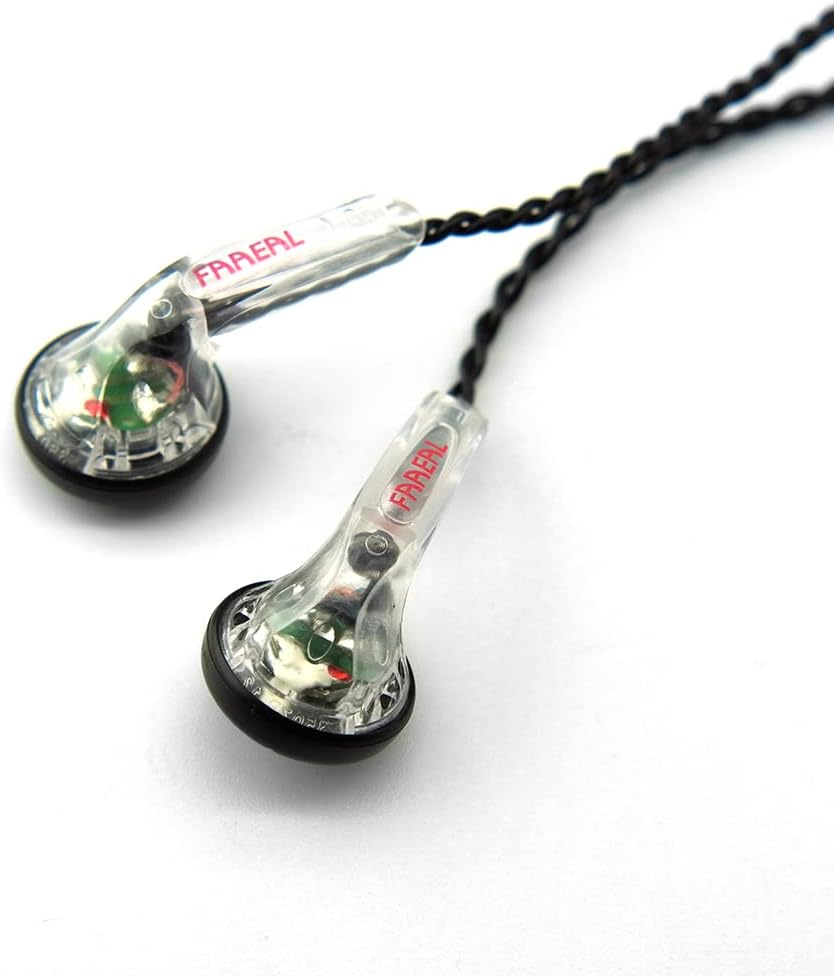 FAAEAL Snow-Lotus 1.0/1.0+ Hifi Earphone 64 Ohm DIY Heavy Bass Sound Quality Music Earphones DJ Earphones (Snow-Lotus 1.0, Transparent) - Transparent image number 3