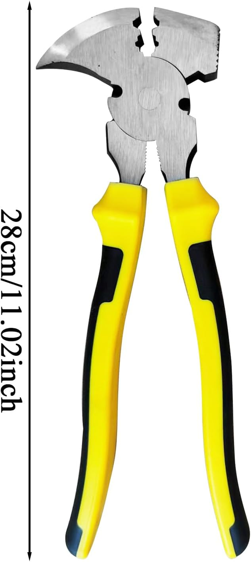 Fencing Tools | Fence Tool Cutter Staple Puller,Staple Nail Hammer Head Hand Puller for Wire Bending Cutting Gripping Cable Home Farm Wire Cable image number 3