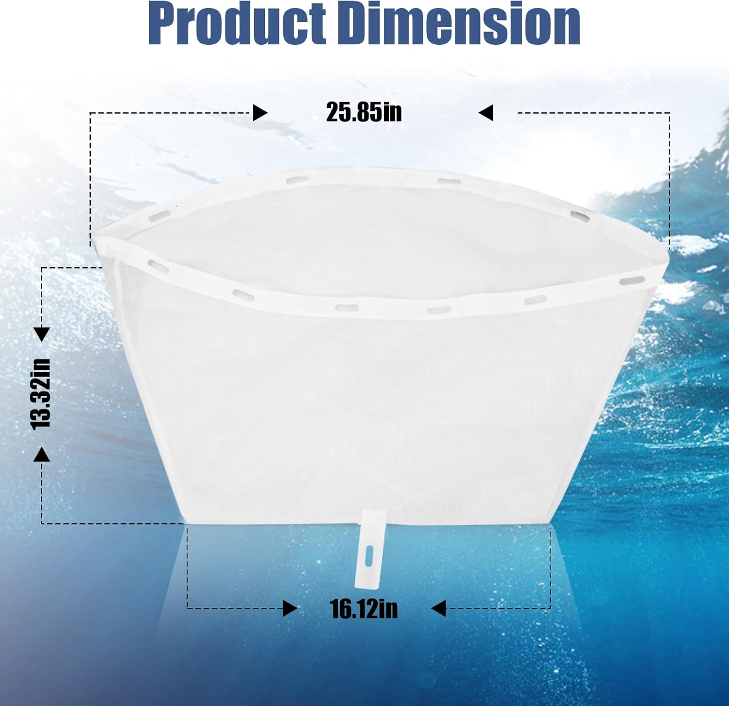 Hasanbar 2PCS 6570-398 Hot Tube Skimmer Net Bag for Ja-Cuzzi, Filter Net Bag MF35 for Ja-Cuzzi 2014+ J-300, 2012+ J-400, 2015+ J-500 Series, Debri Attachment Net Bag Mesh 11 Clip Holes Accessories image number 6