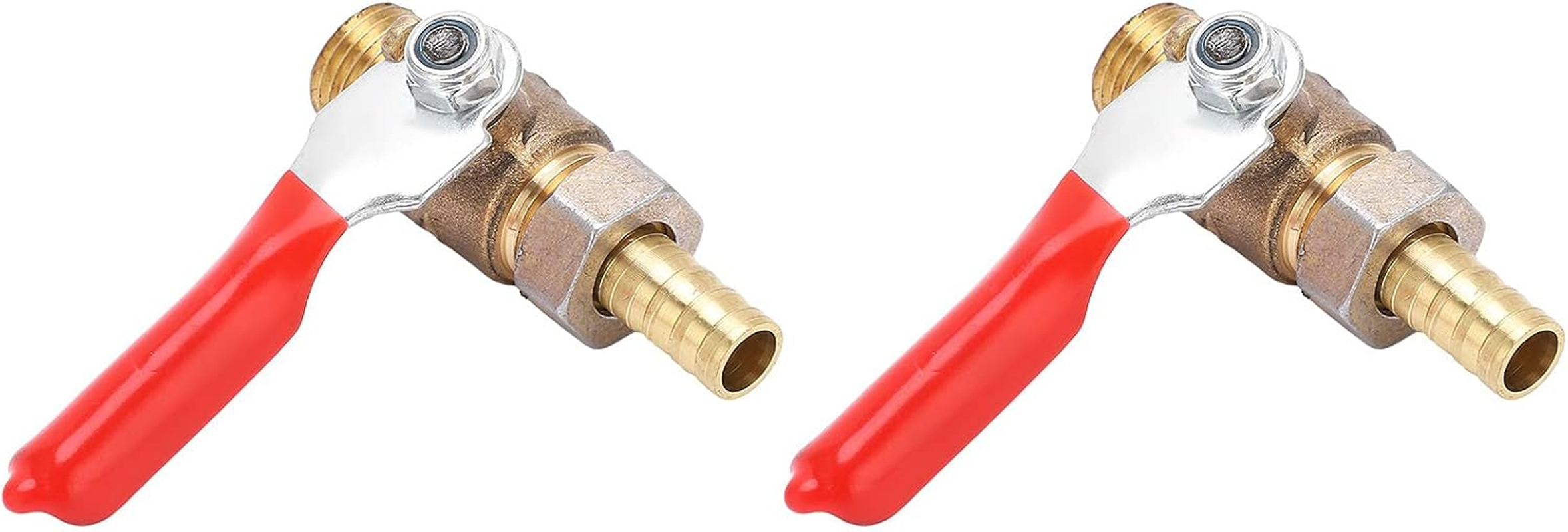 2 Pcs Shut off Valve, 1/4In Thread Connection Ball Valve, Brass with Air Nozzle for Air Compressor Accessories image number 5