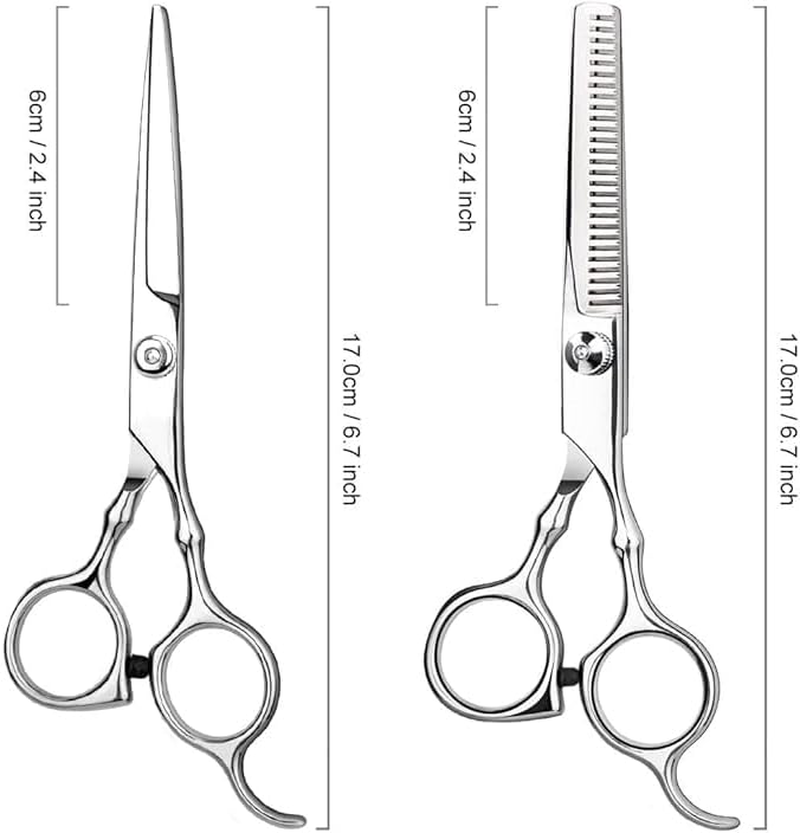 Professional Home Hair Cutting Kit - Quality Home Haircutting Scissors Barber/Salon/Home Thinning Shears Kit with Comb and Case for Men and Women image number 3