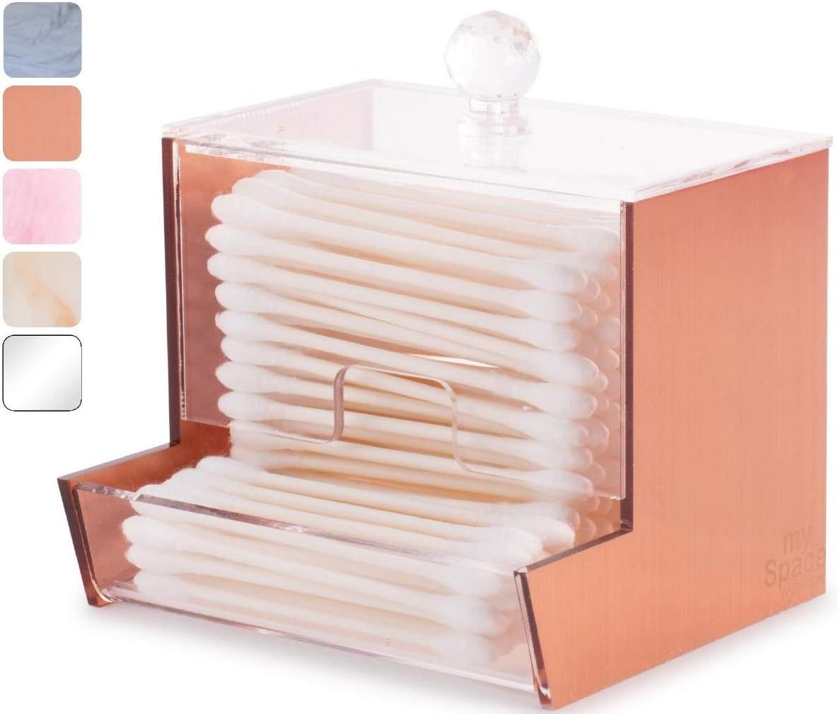 Acrylic Qtip Holder for Qtip Brand Cotton Swabs, Qtip Dispenser, Modern Bathroom Decor, Cotton Swab Holder, Cotton Swab Dispenser, Bathroom Organizer Countertop Bathroom Storage Vanity Organizer Set