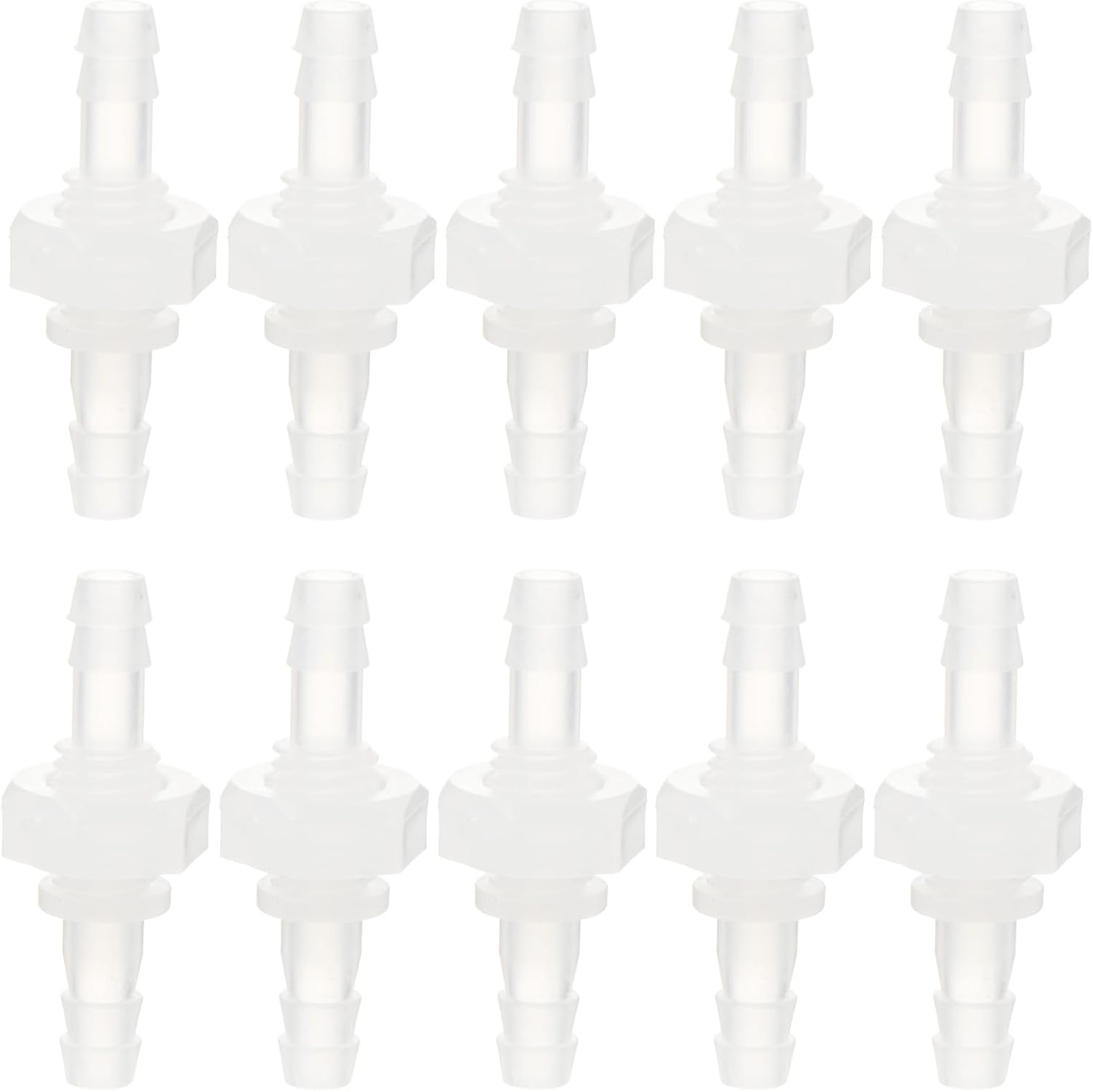10Pcs Hose Barb Fitting Plastic Union Adapter Straight Connector for Easy Installation in Aquariums Gardens and Laboratories Practical Design