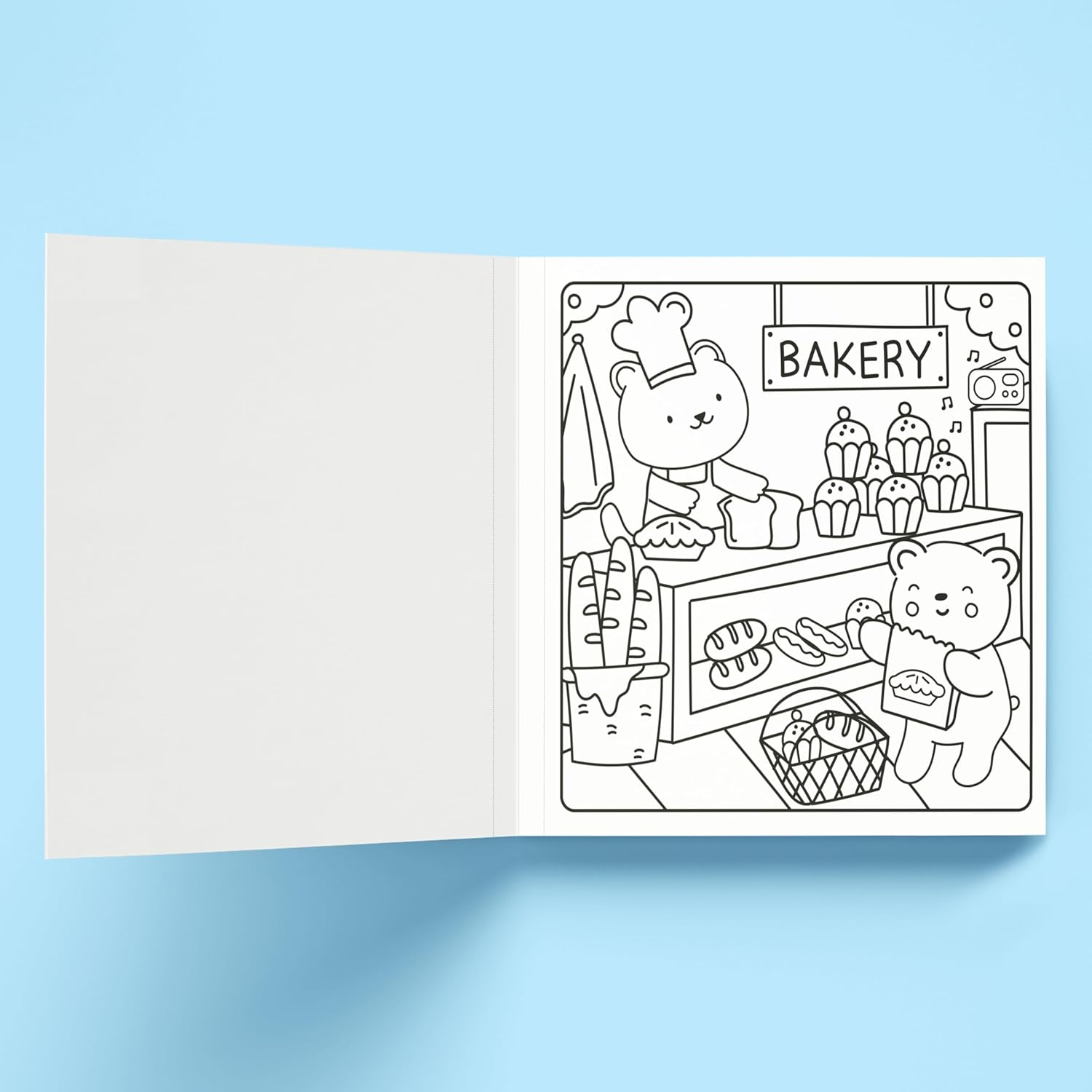 Colouring Book Sunny Day Happy Street &ndash; Simple and Bold Colouring Book with Gatefold & Thick Paper &ndash; Art Activity for Kids Ages 3&ndash;6: 2 image number 4