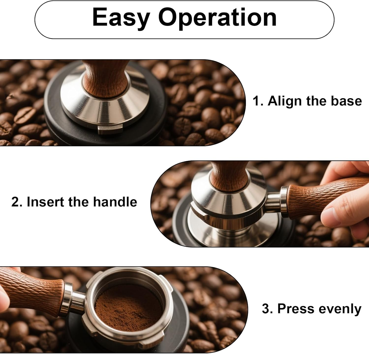 Coffee Tamper Base for Ninja Espresso ES601, Anti-Slip PETG Base Accessories Compatible with Handheld Portafilters Espresso Tamper Tools for Ninja Luxe Coffee Machines image number 3