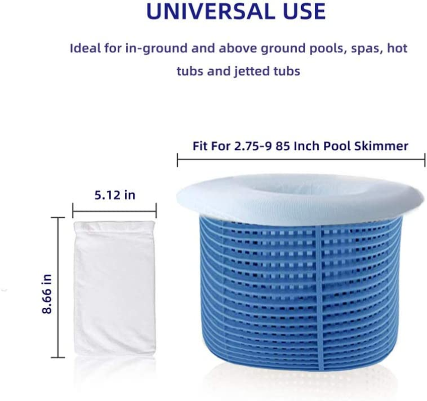 Bysameyee 30-Pack of Pool Skimmer Socks, Filter Pool & Spa Savers for Baskets Net and Skimmers to Protect Your Inground or above Ground Pool, Skimmers Clean Debris and Leaves image number 4