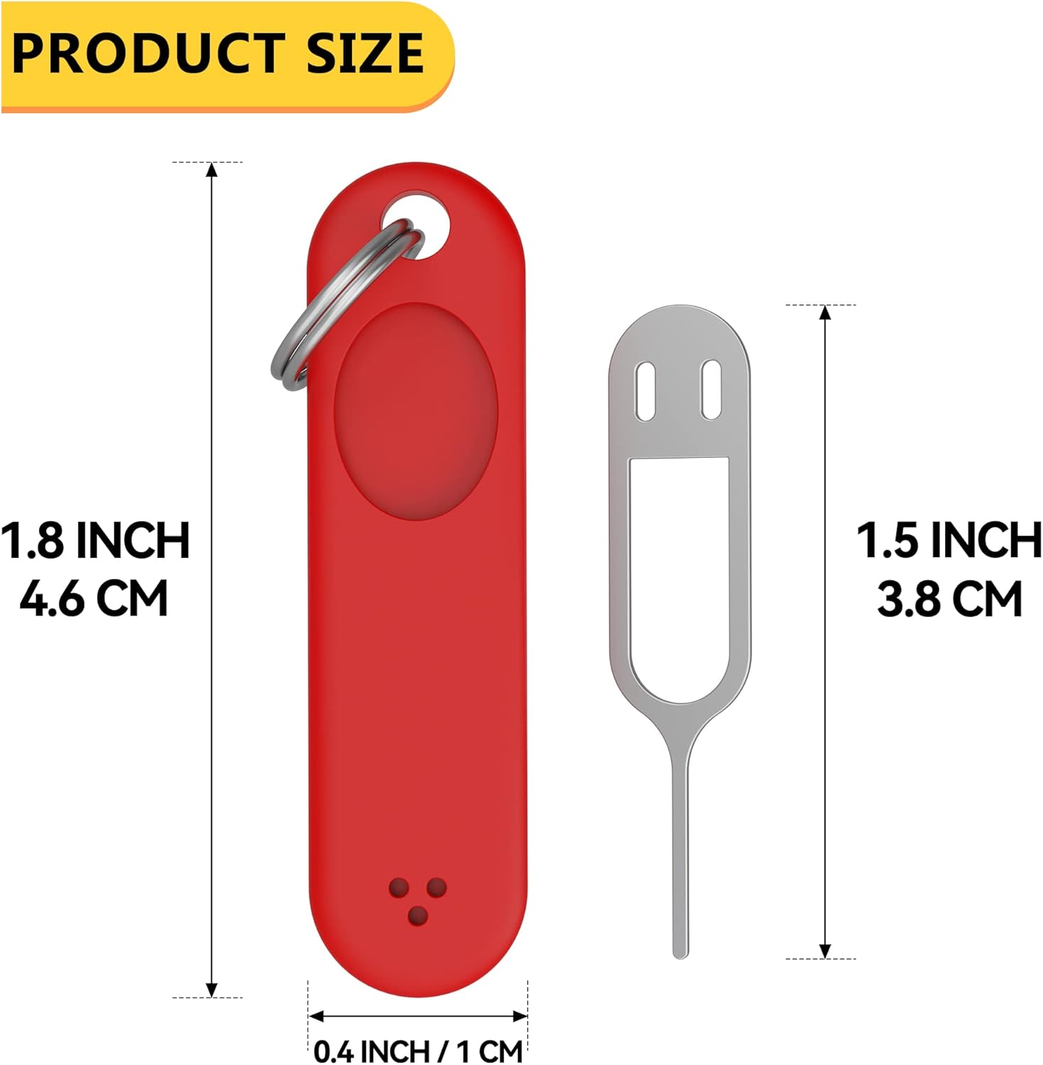 6 Pcs SIM Card Removal Tool- Sim Card Tray Pin Eject Removal Tool Needle Opener Ejector, Suitable for All Iphone, Samsung and Other Smart Phones, with Removable Key Chain Charm