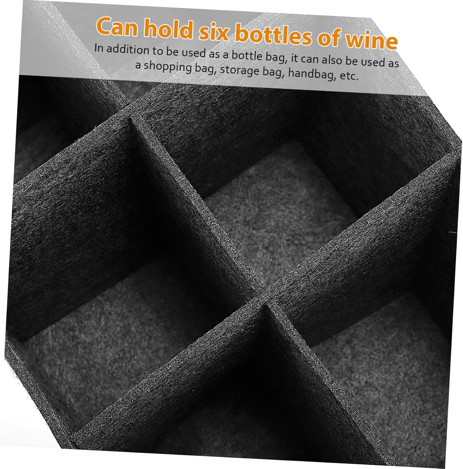 4Pcs Thick Felt Wine Bottle Tote Bag Carrier Handbag with Sturdy Handle for Travel Camping Picnic Reusable Wine Storage Bags image number 6