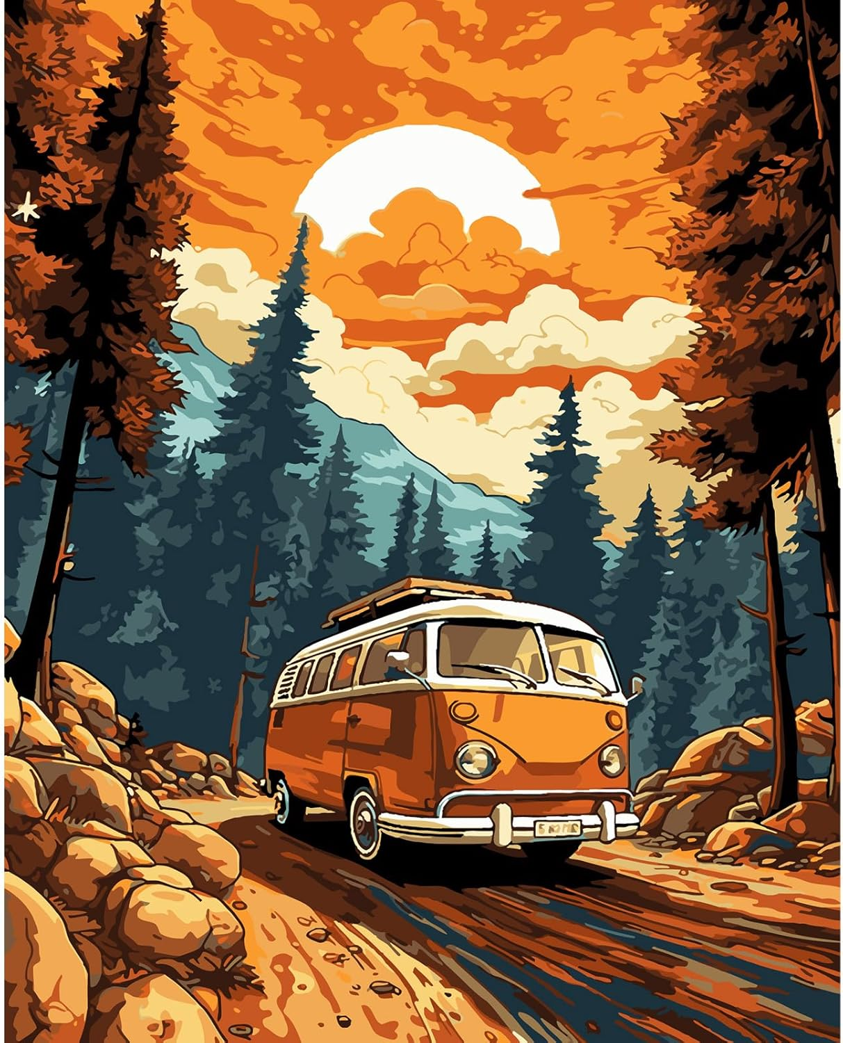 HEIBAGO Owl Paint by Numbers, Flowers Paint by Numbers for Adults Beginners, DIY Paint by Numbers on Canvas Animal Oil Painting Picture for Home Art Decor 16X20 Inch