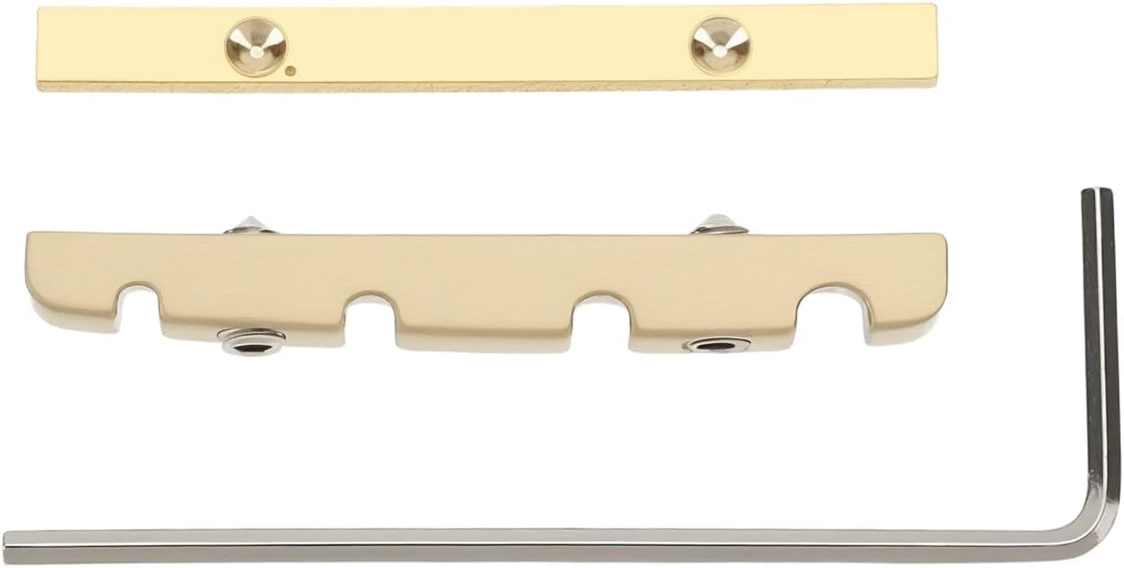 4-String Bass Guitar Nut, 38Mm Adjustable Height, Bell Brass, Split Regulation (38 X3.5Mm)