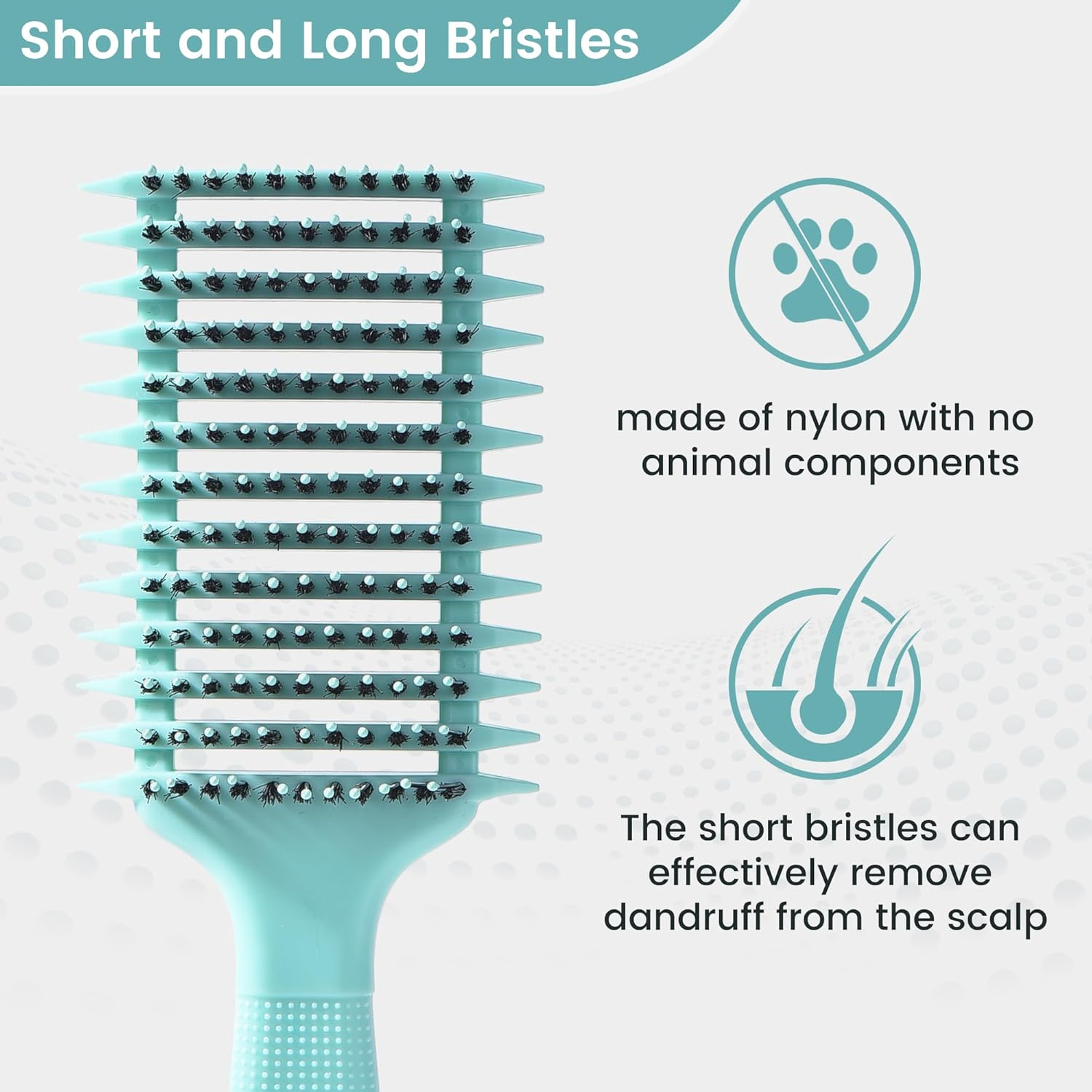 Curl Hair Brush, Comfortable Elastic Curling Brush, Curl Define Styling Brush, Curl Define Styling Brush, Hair Brush for Detangling for Women (Green)