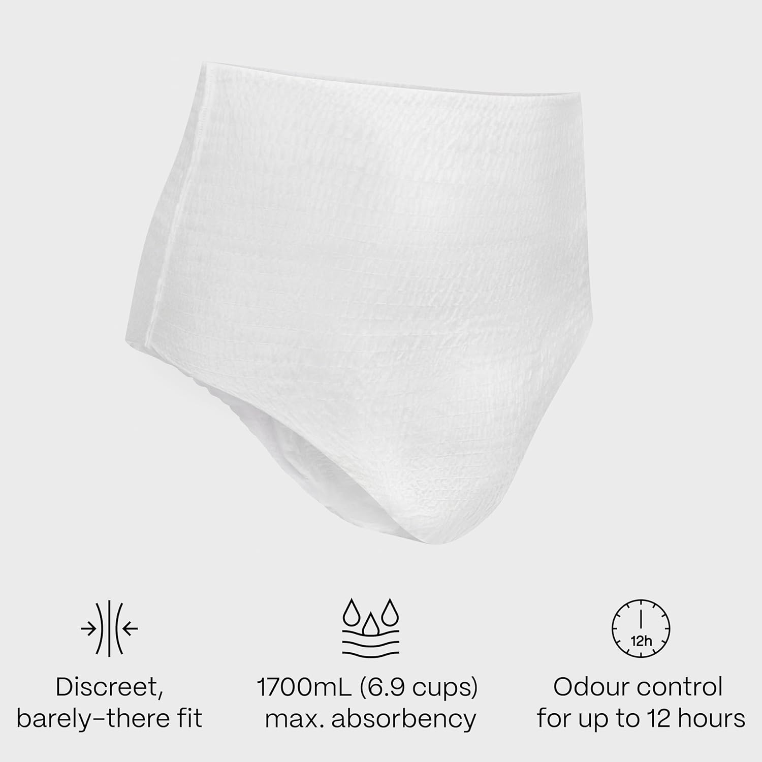 Invizi Pants plus Small &ndash; Pull-Up Incontinence Pants for Adults with High Absorbency, Breathable Comfort, Odour & Leak Protection &ndash; Discreet Underwear-Style Protection (15 Count) image number 3