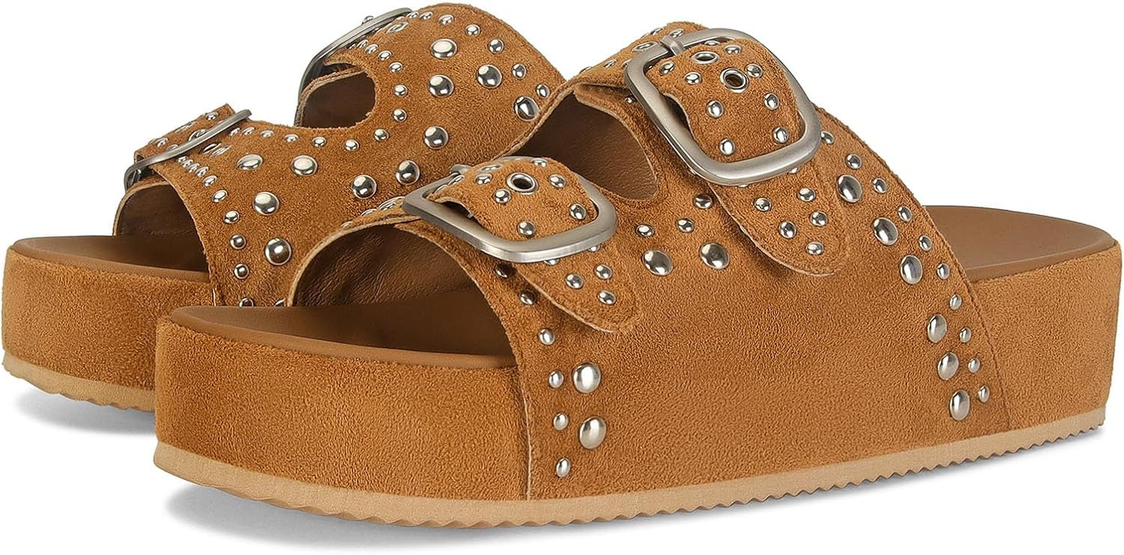 MICIFA Raffia Platform Sandals for Women Crochet Wedges Cute Comfortable Woven Flats Sandals with Buckle Open Toe Casual Straw Sandals Shoes image number 6