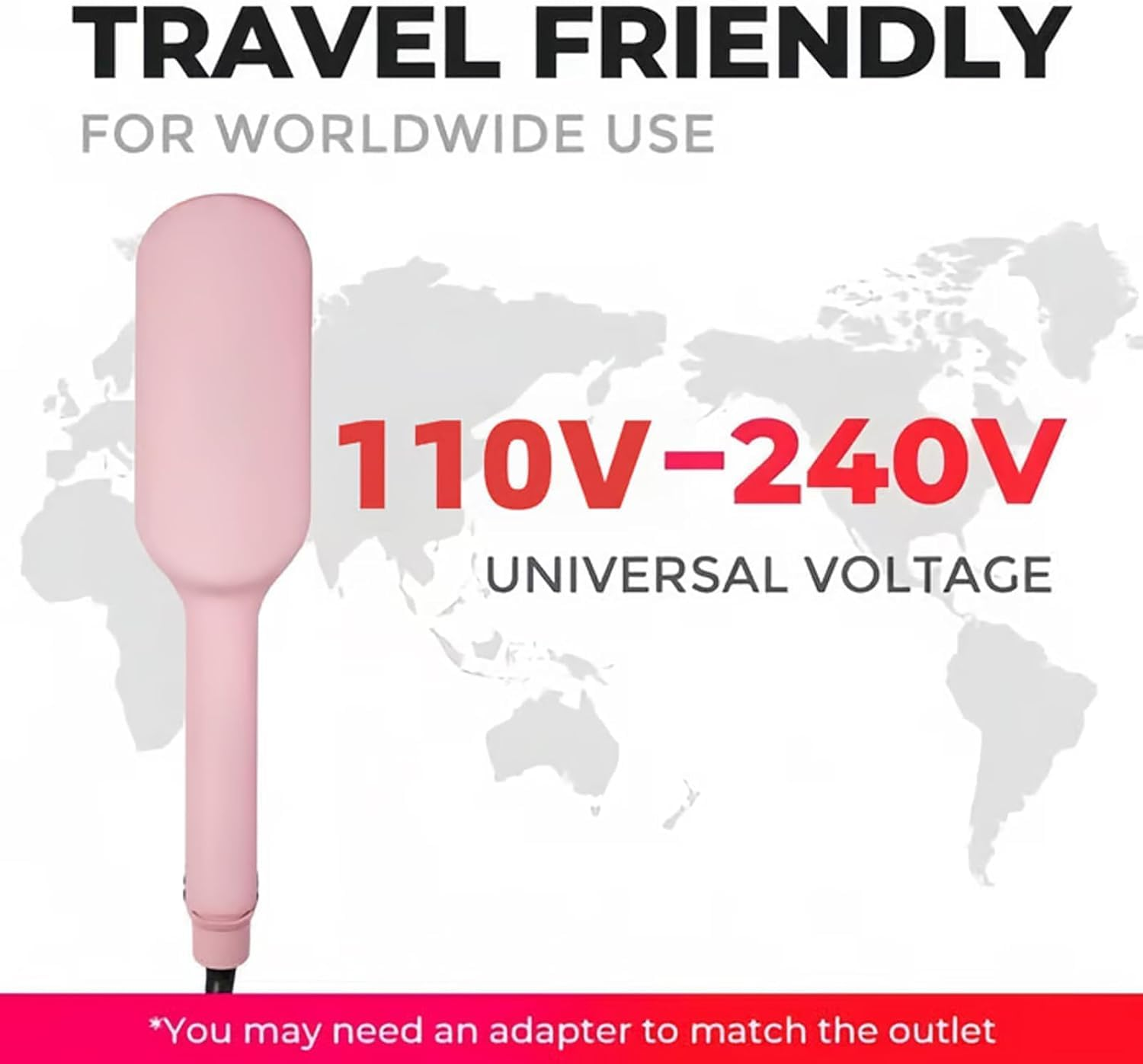 Homessencials Hair Styling Tool with Negative Ionic Technology, French Curls Iron, Adjustable Temperatures, 4 Gears Double-Sided Heating, Quickly Creating Smooth Waves (Purple) image number 1