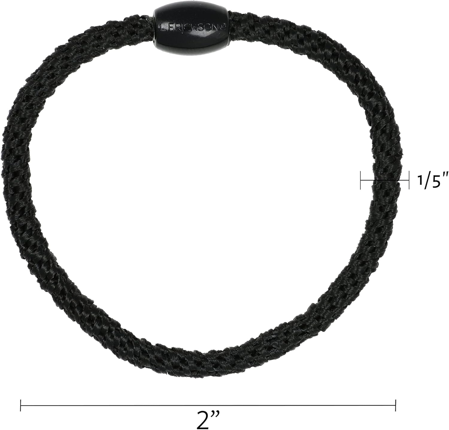 L. Erickson Grab & Go Ponytail Holder, Black, Set of Twelve - Exceptionally Secure with Gentle Hold - Clear image number 5