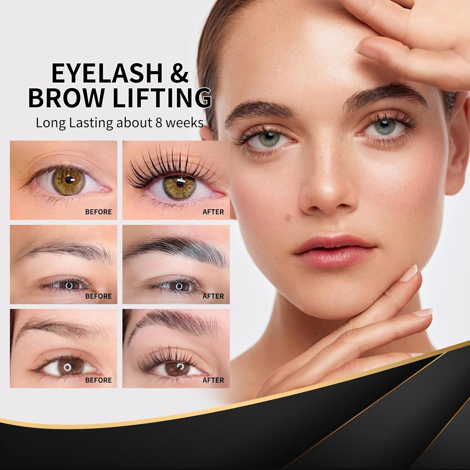 Lash Lift Kit by DONG RHYME - Professional Eyelash Perm Kit Sturdy Result, Small Disposable Packages Eyelash Lift Kit with Harmless Ingredients, Newbie Friendly Brow Lamination Kit at Home Use image number 6