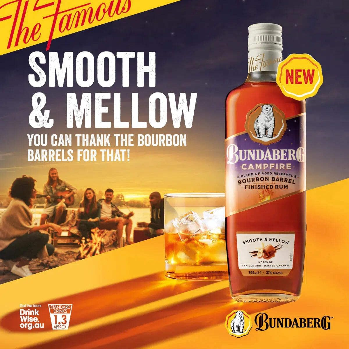 Bundaberg Campfire Bourbon Barrel Rum 700Ml