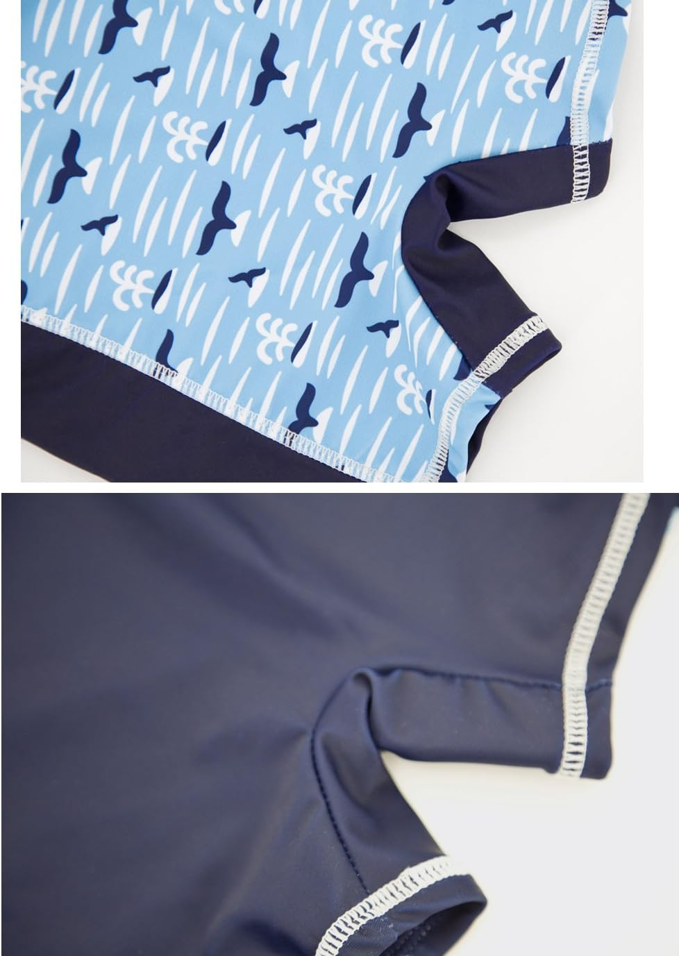 Threeh Infant Baby Boys Rashguard Swimsuit One Piece Sun Protective Swimwear BM06 image number 6