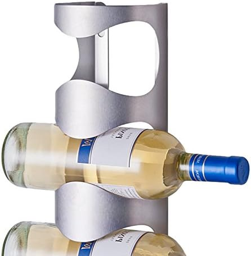 Zeller 27365 Stainless Steel Wall Bottle Holder, Silver, 11.5 X 9.8 X 45 Cm image number 1