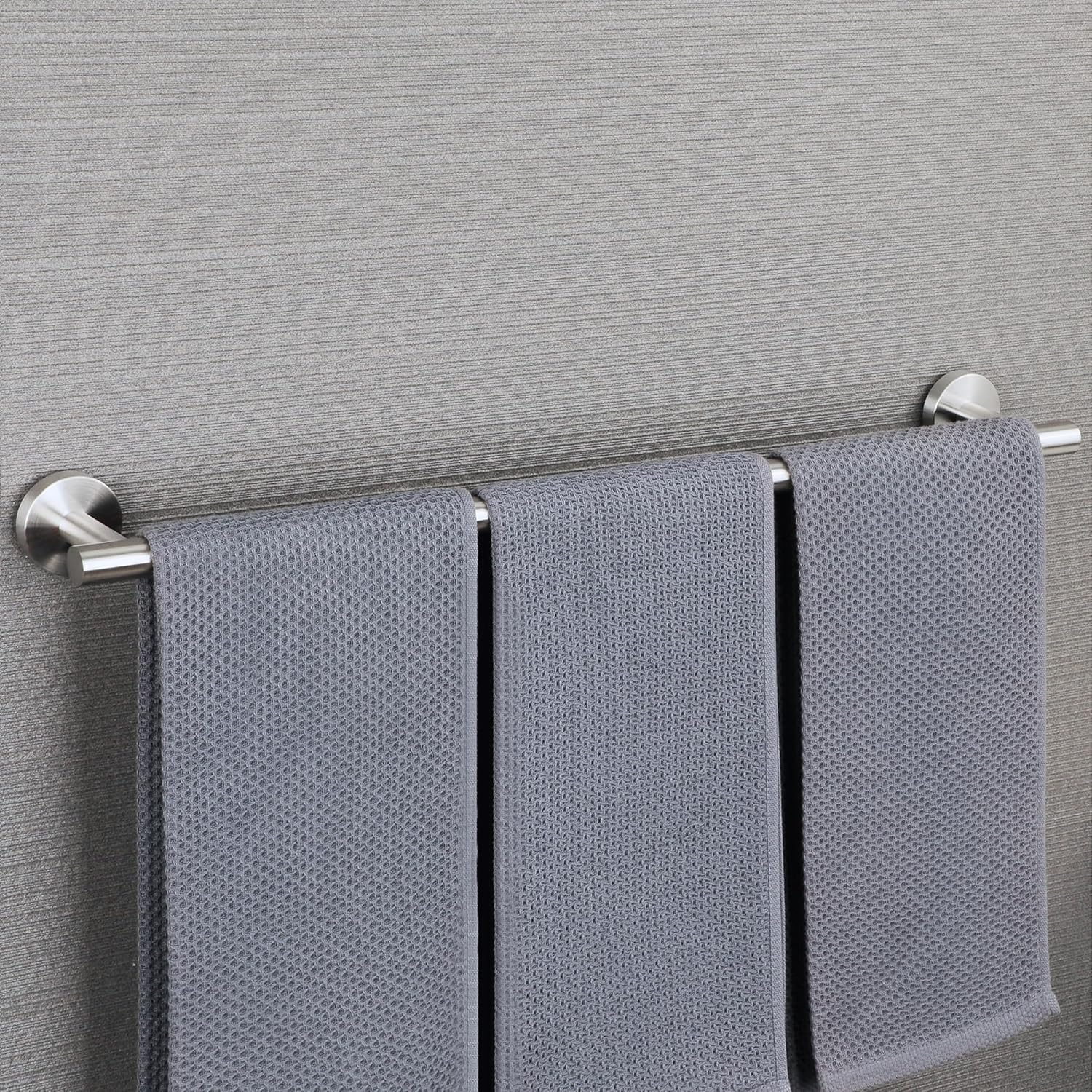 SAYAYO Towel Bar for Bathroom, 24 Inch Towel Rack Hand Towel Holder Rustproof Stainless Steel Brushed Nickel 60CM, Wall Mount (21 Inch Hanging Length) image number 2