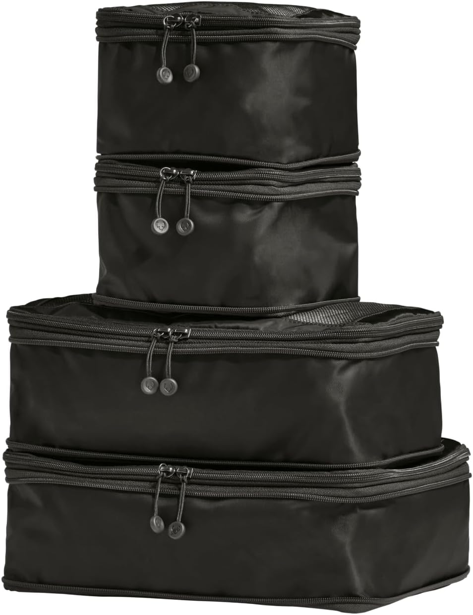 ANTLER - Compression Packing Cubes, Set of 4 Essential Packing Cubes for Suitcases and Backpacks - Holiday, Travel & Accessories Organiser, Easy Clothes and Shoe Storage - Coral