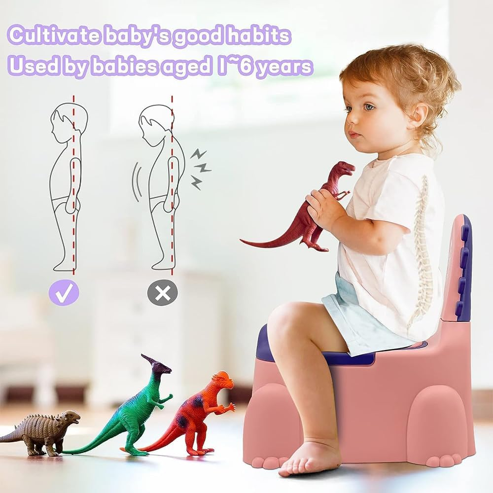 Kids Potty Seat, Toddler Potty Chair with Lid, Portable Toilet Training Chair, Kids Potty Training Seat, Folding Toilet Seat, Safe Toddler Toilet, Children Emergency Toilets for Kid 1-6 Years image number 1