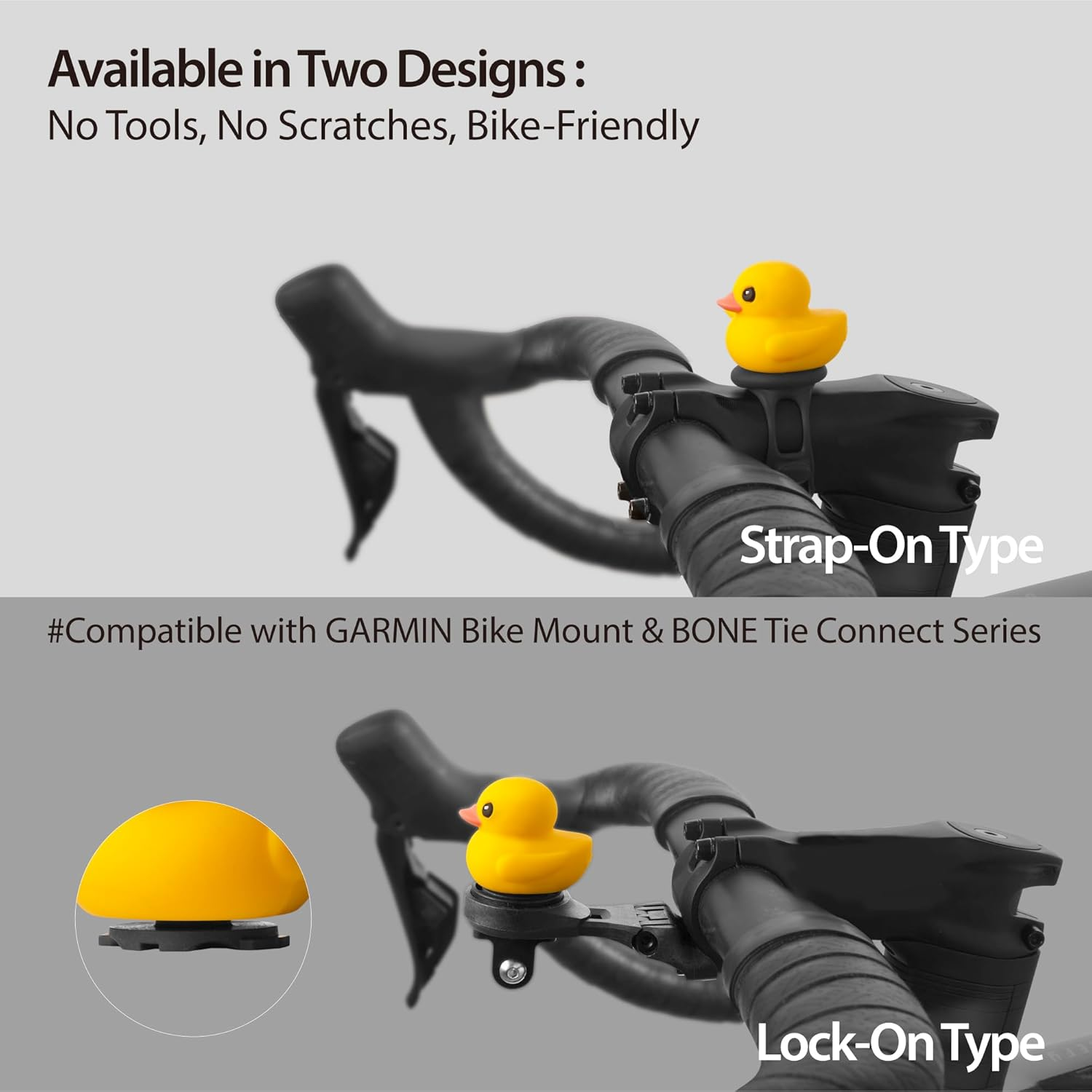 Bone Character Bike Domestique (Strap or Lock on Type), Cute Bicycle Ornament for Stem & Handlebar, Waterproof Silicone Toy Decoration for Scooters, Cycling Accessory for Kids - Garmin Mount Compatible (Base Not Included) - Night Glow Alien image number 3