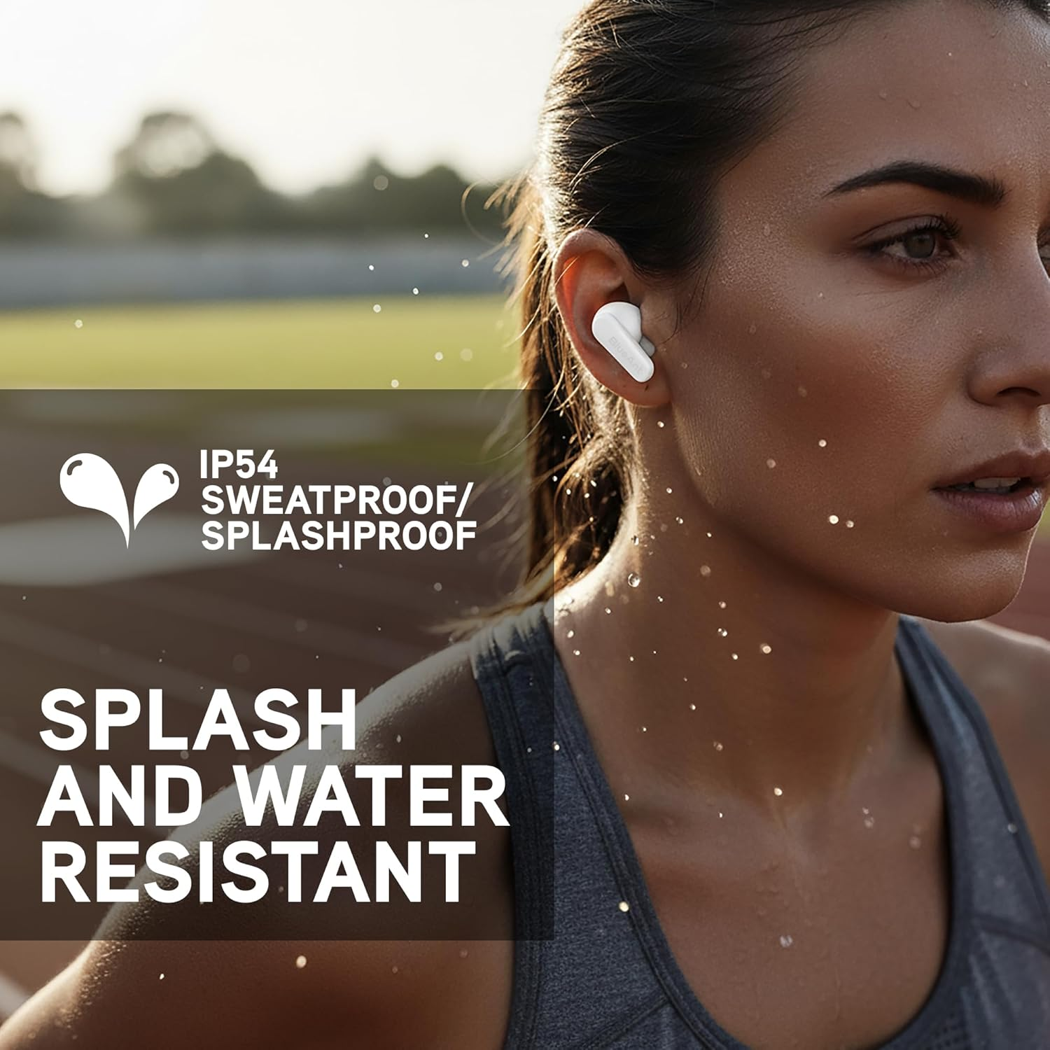 Blueant Pump Air Ultra True Wireless Bluetooth Earbuds, Active Noise Cancelling, Clear Calls with Multi-Mic Tech, All-Day Battery with Wireless Charging Case, Sweatproof In-Ear Design, Black image number 3