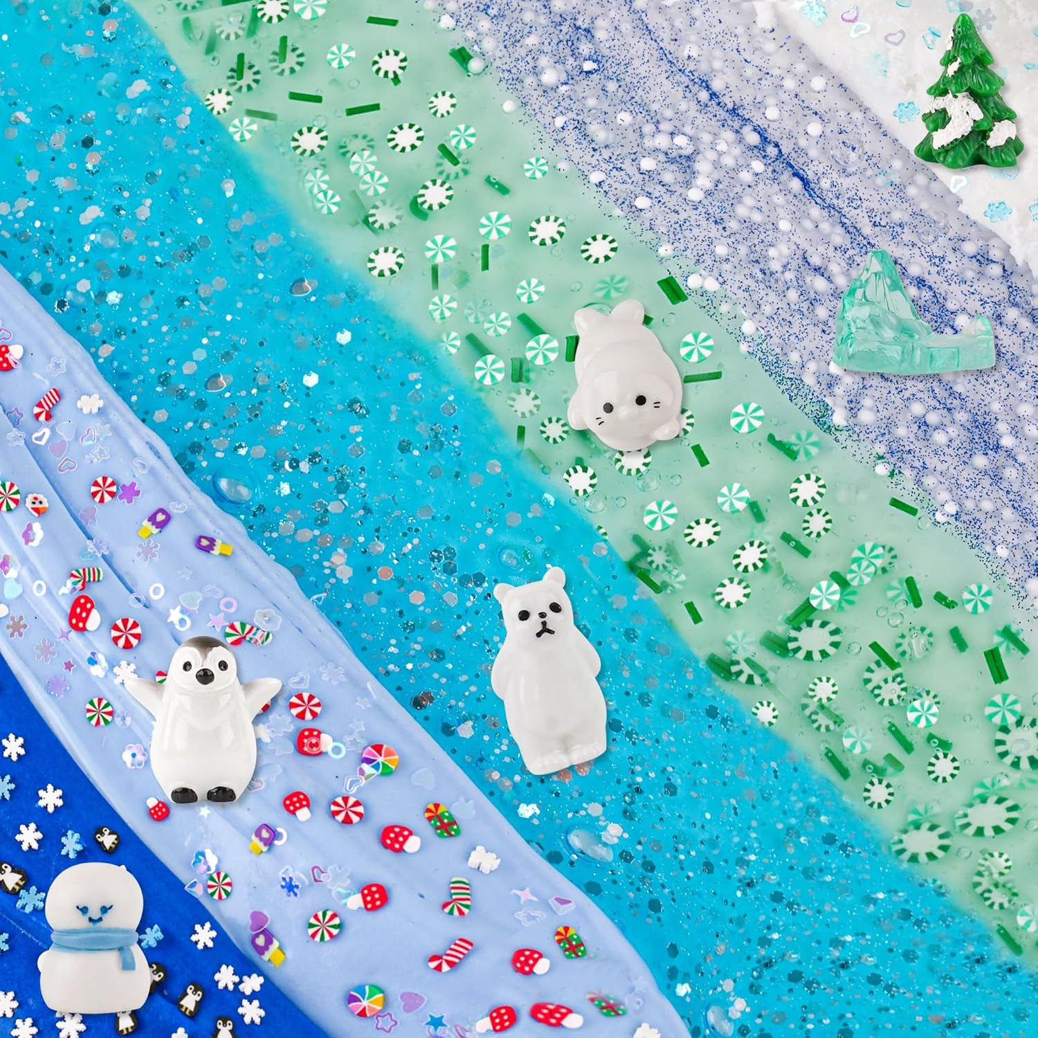 LAWOHO 6 Packs Snow Slime Kit - Cloud Slime, Butter Slime, Clear Slime & Water Slime, Crunchy Slime for Kids with Slime Add-Ins, Slime Kit for Girls & Boys Birthday Halloween Christmas Easter Favors image number 2