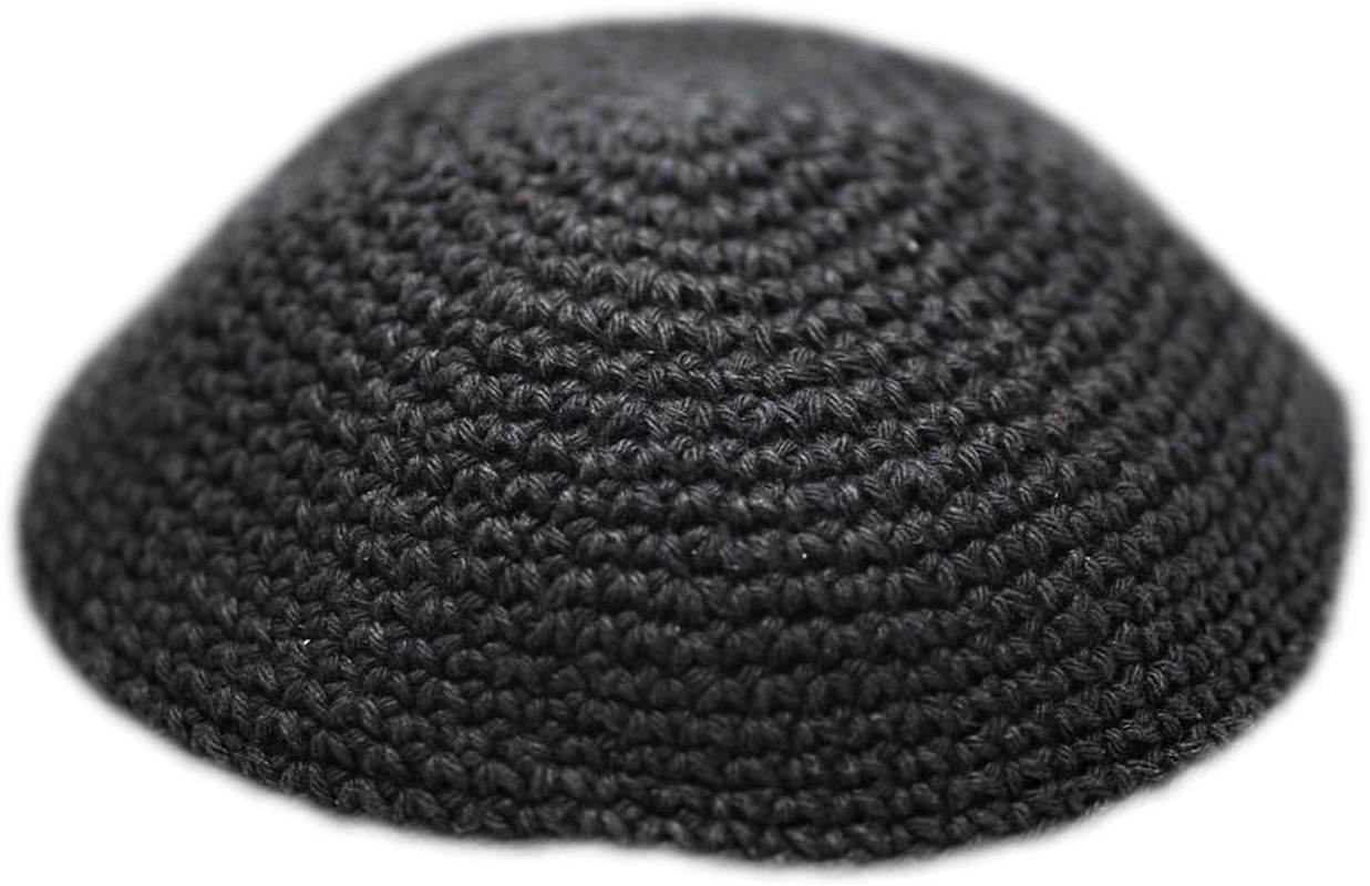 Black All Size Hand Made Yarmulke Jewish Kippah Kipa Judaica Yamaka Kippa Yamakah Yarmulka Hat Men or Kids 16CM 6.2INCH Purple image number 2