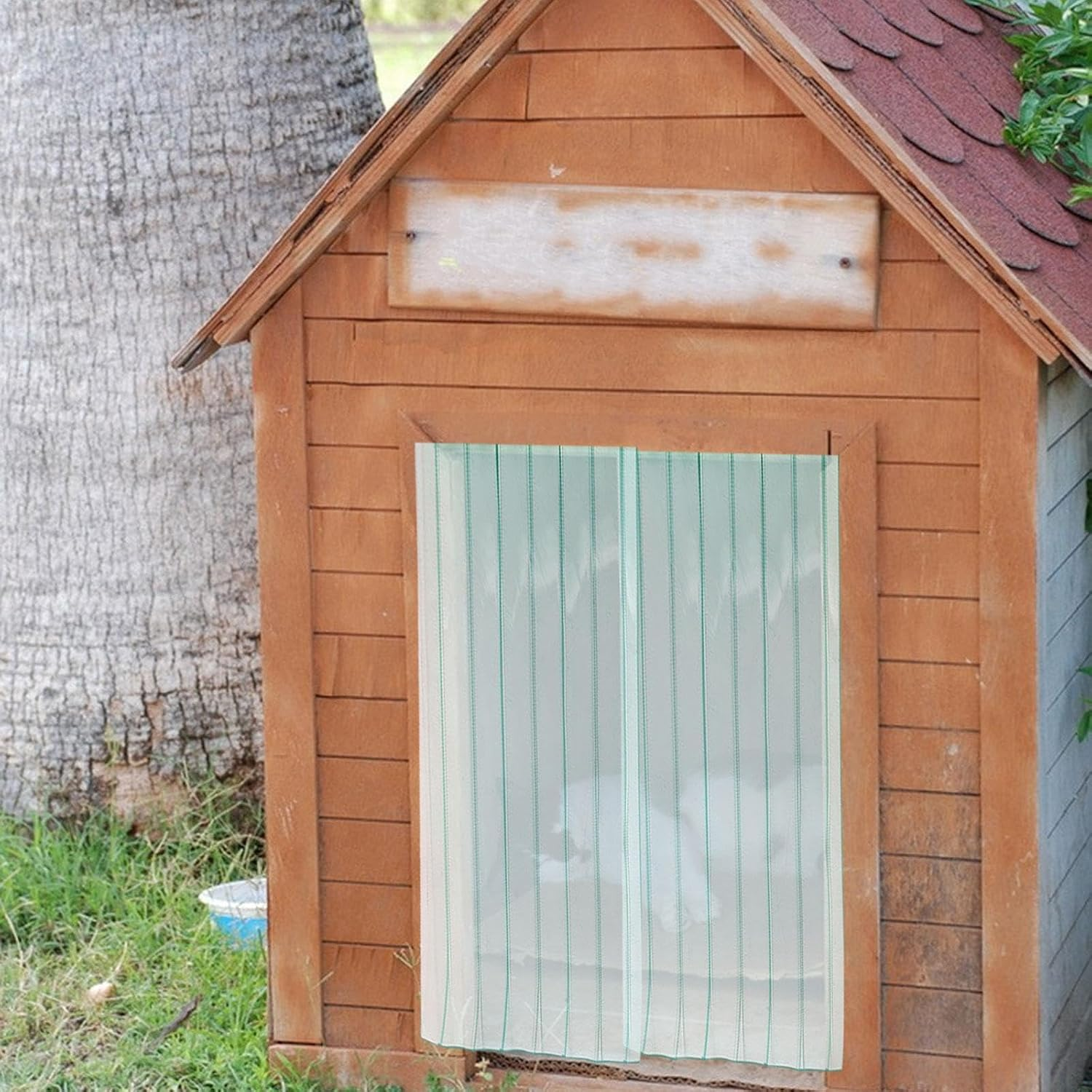 Qianly PVC Door Curtain Dog Door Flap Replacement Kennel Door Windproof Croppable for DIY Dog House Insulation Length 5Ft Door Flaps, Width 19Cm image number 6