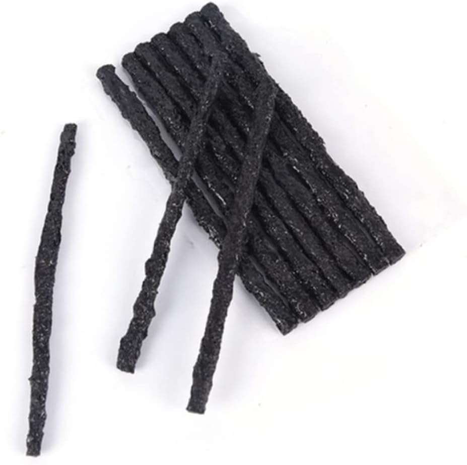 100Pcs Black Car Tubeless Seal Strip 100X3.5Mm Tire Repair Tool Vacuum Automotive Wheel Tire Seal Tape for Puncture Fixing and Maintenance image number 1