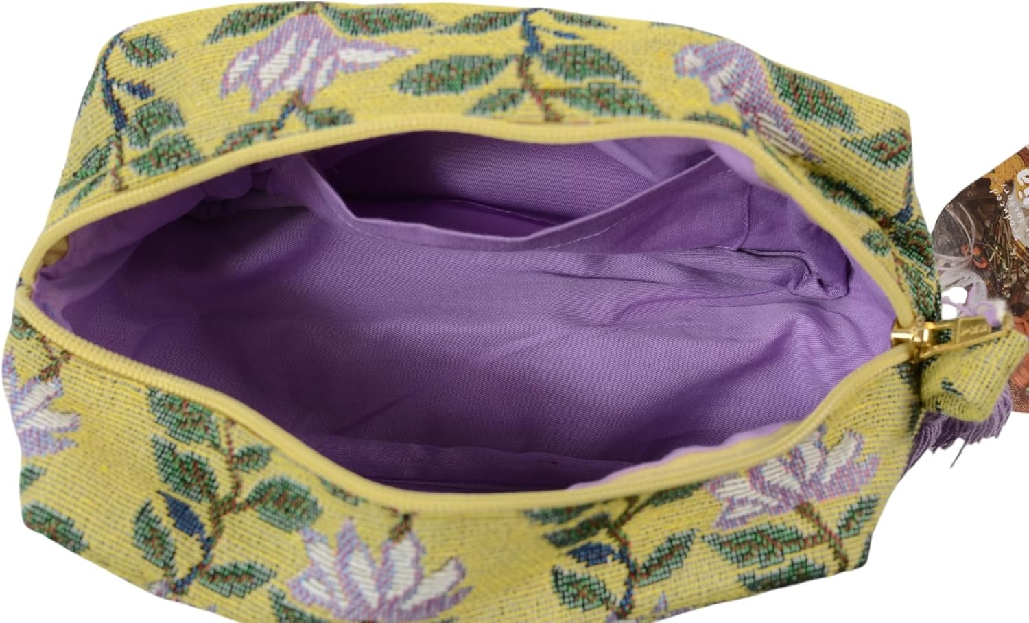 Friends Hill Gusseted Pouch, Sitar, Yellow image number 3