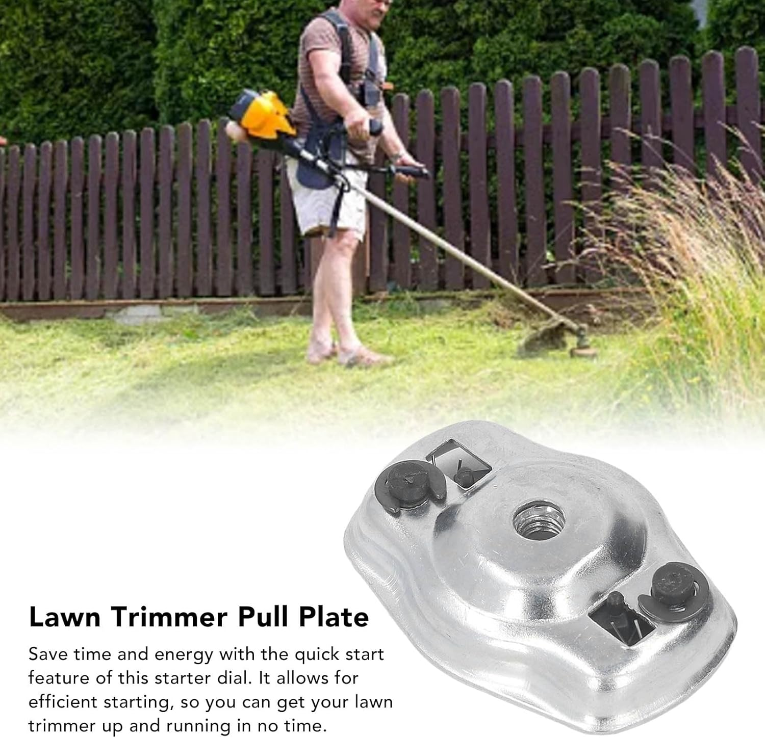 2PCS Trimmer Recoil Starter Pawl, Pull Plate Dial Steel Replacement Lawn Trimmer Parts for 128R 135R 323R 327 RDX 535 Rx, Starter Pawl Bridge, Lawn Trimmer Starter Dial image number 3