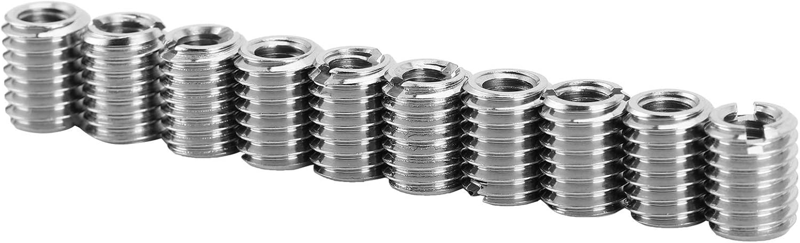 10-Piece 303 Stainless Steel M5 Female to M8 Male Thread Reducing Insert Conversion Kit, 0.8 to 1.25 Pitch Sizing