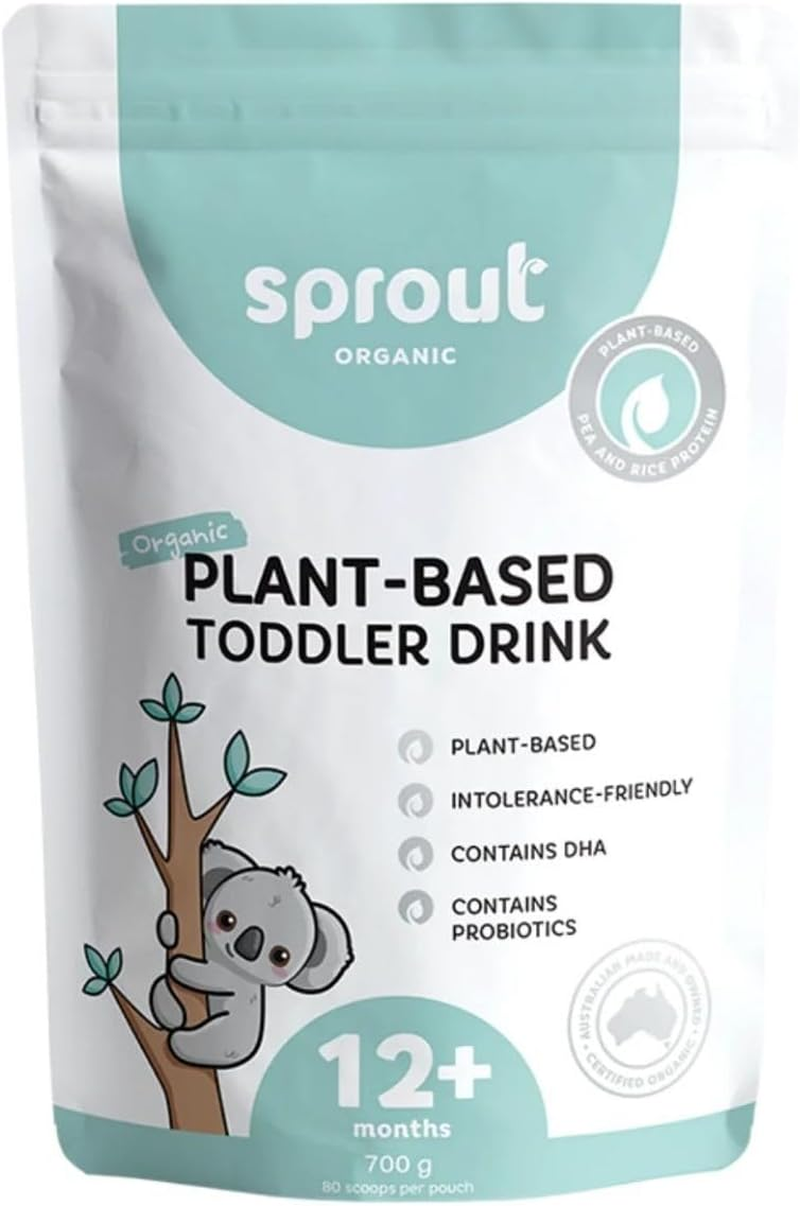 Sprout Organic Vegan Toddler Drink, Plant-Based Baby Food for 12 Months and Above, Baby Foods Enriched with Vitamins, Minerals and DHA, Dairy-Free, Lactose-Free, Soy-Free, 700G (Pouch) image number 2