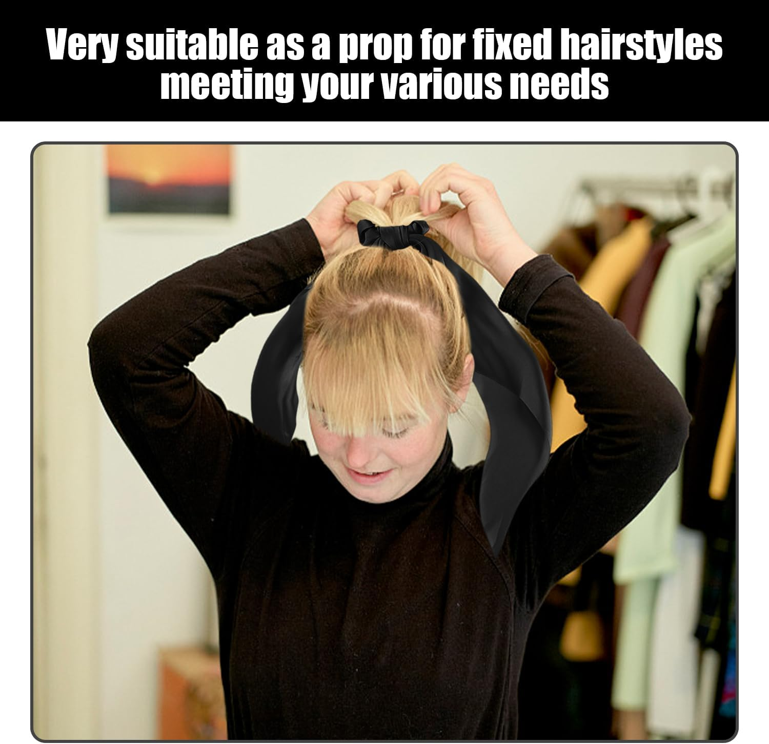 3 Satin Hair Bands, 3 Mesh Hair Bands with Streamers, Simple Elastic Hair Ropes, Decorative Headgear for Ponytail and Solid Hair Accessories image number 1