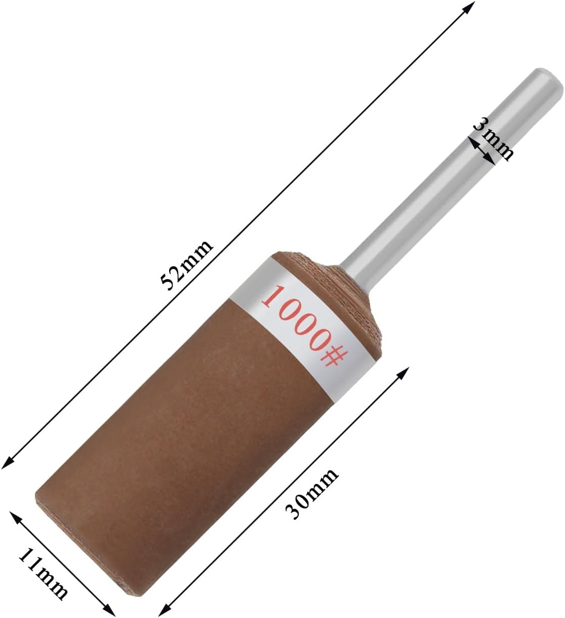 Emagtech 10PCS Grinding Head Sandpaper Stick Sanding Drums Sleeves Abrasive Wheel Woodworking Polishing Tool 320-3000 Grit image number 3