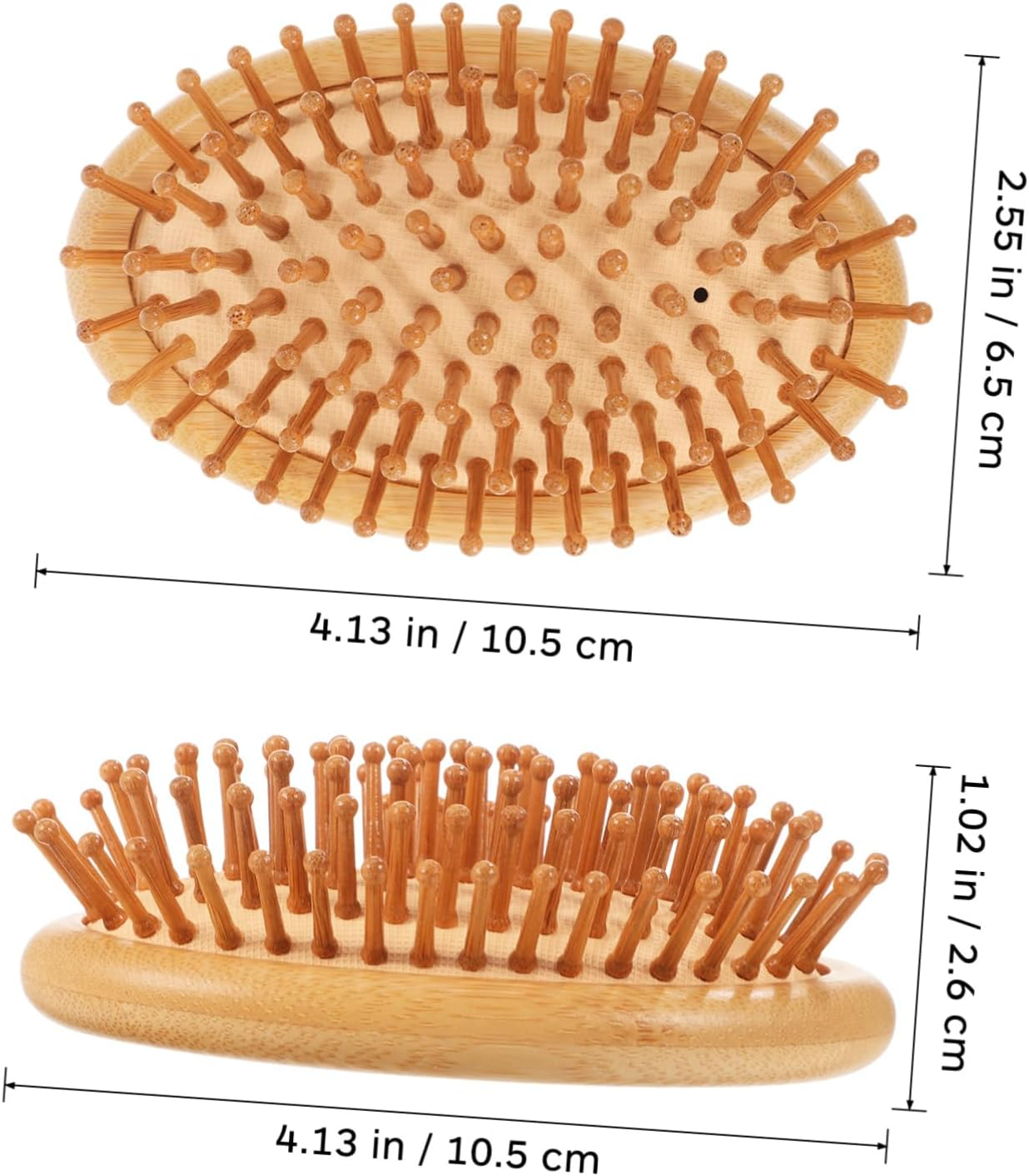 Garneck Bamboo Scalp Massager Comb Natural Hair Brush for Detangling Smoothing Safe for Adults Lightweight Portable Hair Care Tool for Home Travel