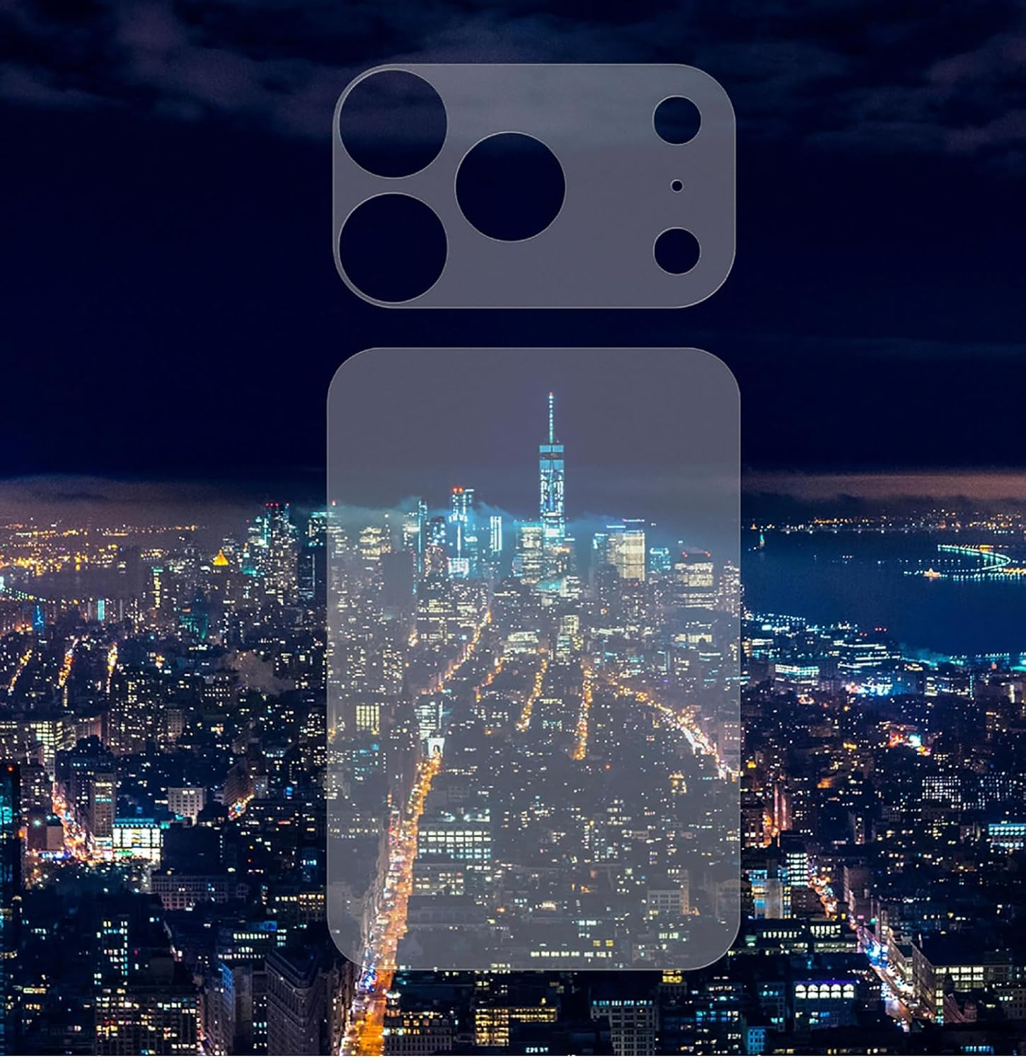 GIOPUEY Back Protector for Iphone 17 Pro Max, Back and Camera Plateau Coverage Protector Film, Flexible PET, Cratch Resistant, Semitransparent Matte - 2+2 Pack