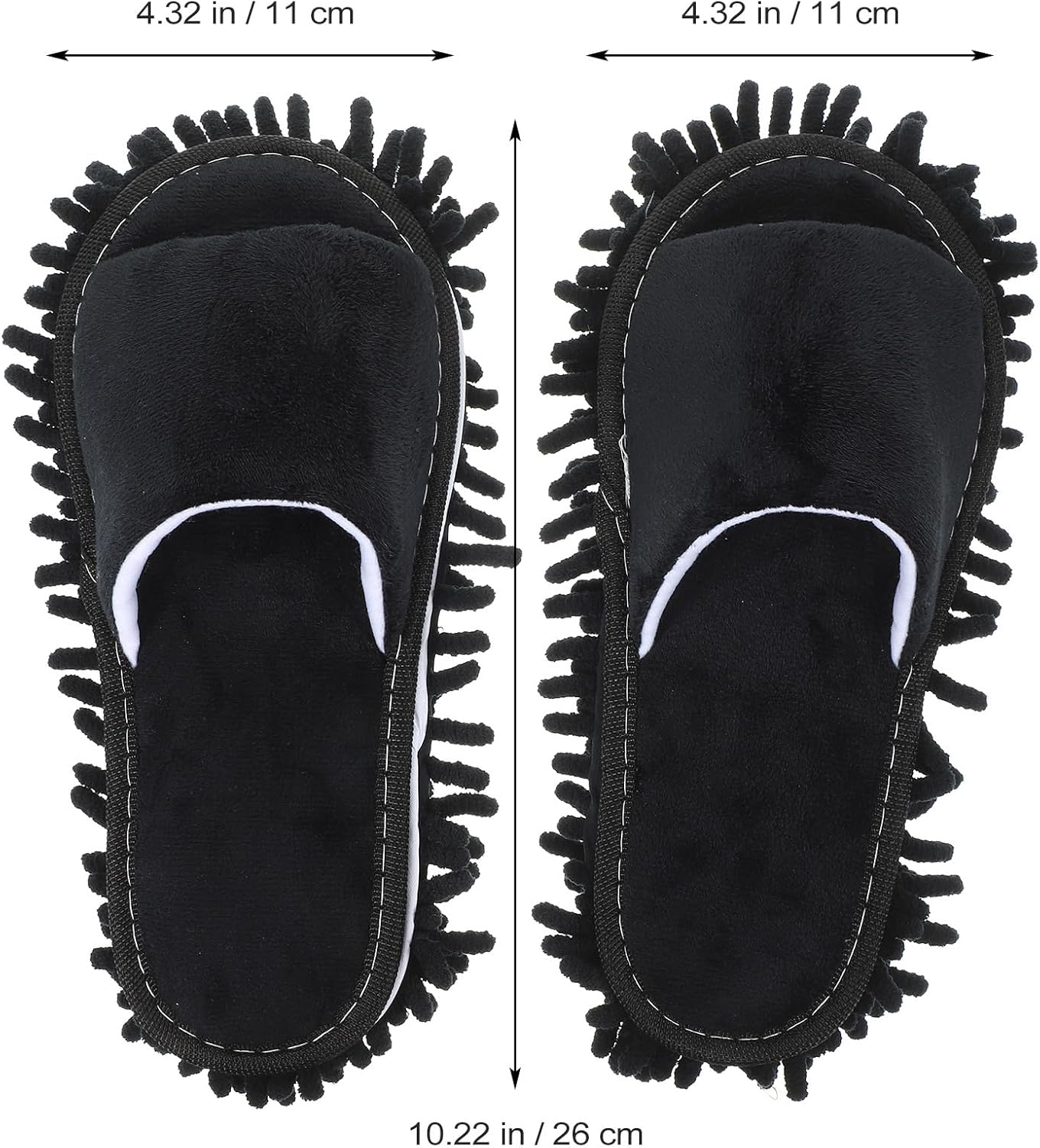 PACKOVE Cleaning Mop Slipper Floor Cleaning Slipper Detachable Mopping Shoes House Dusting Slippers Microfiber Dust Slippers Unisex Dusting for Home (39-42 Shoe Size) image number 4