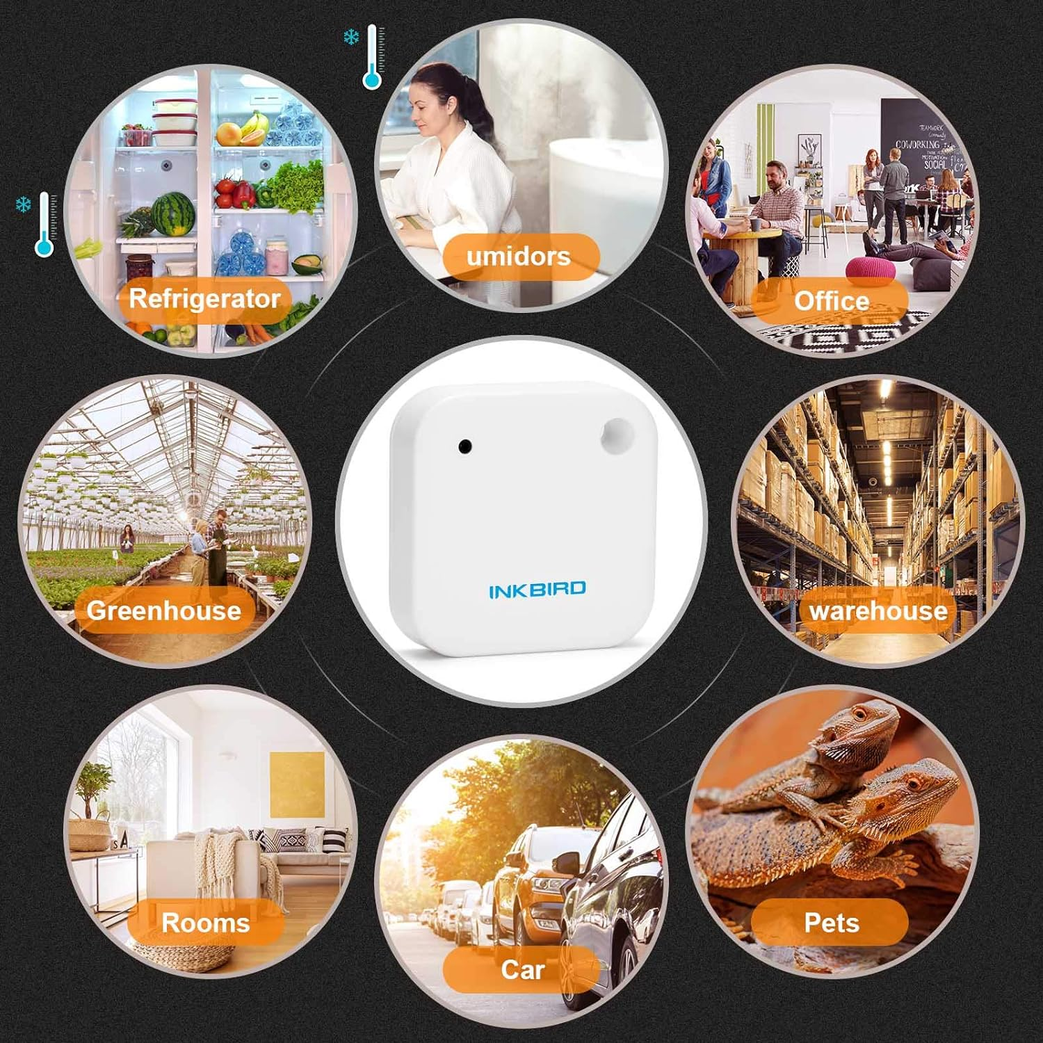 Inkbird Bluetooth Thermometer Hygrometer IBS-TH2 Smart Sensor with Alerts Calibration Interval Setting Graph&Data Export, Temperature & Humidity Data Logger for Food Reptiles Home Greenhouse image number 6